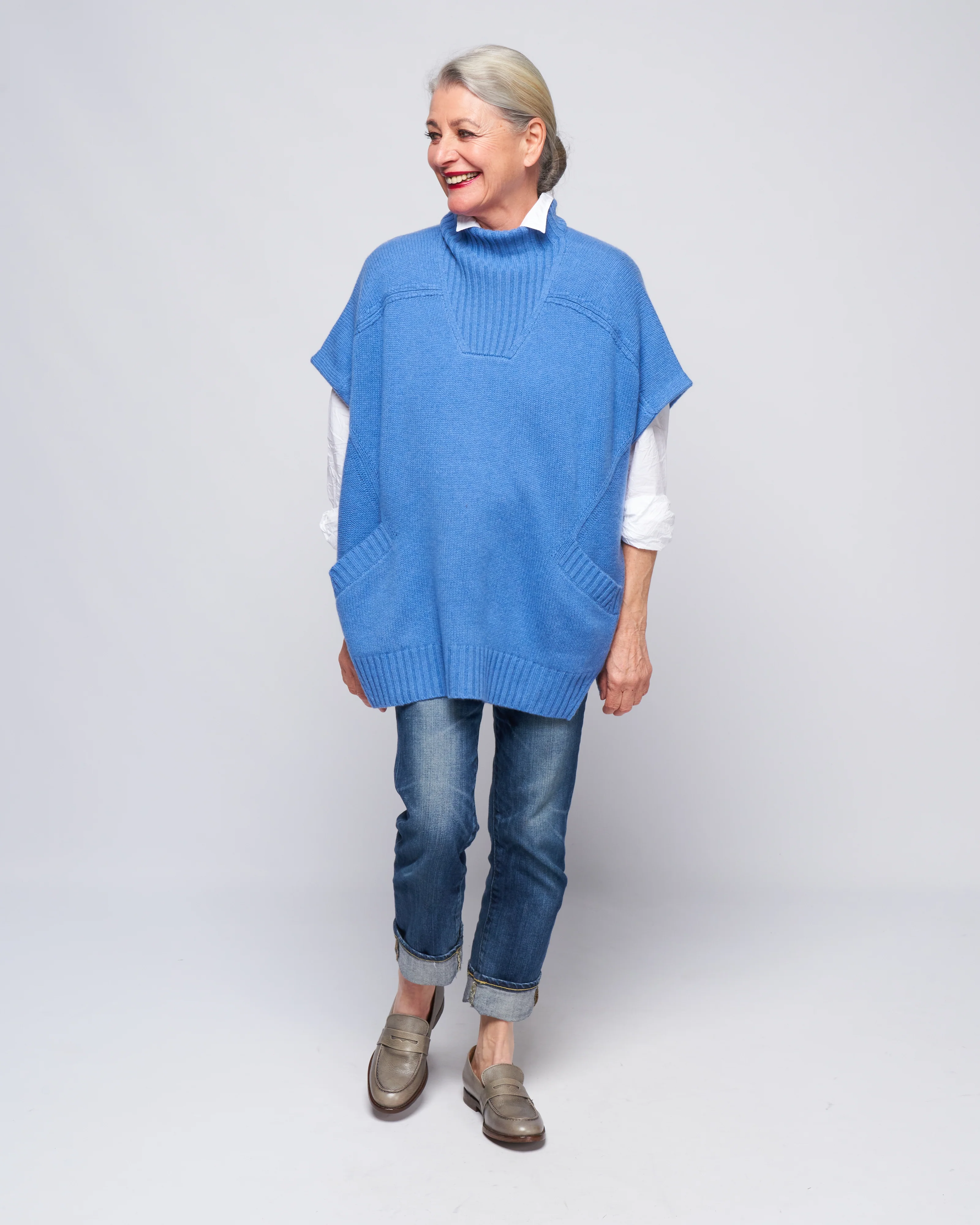 mea poncho - sky blue - Image 2