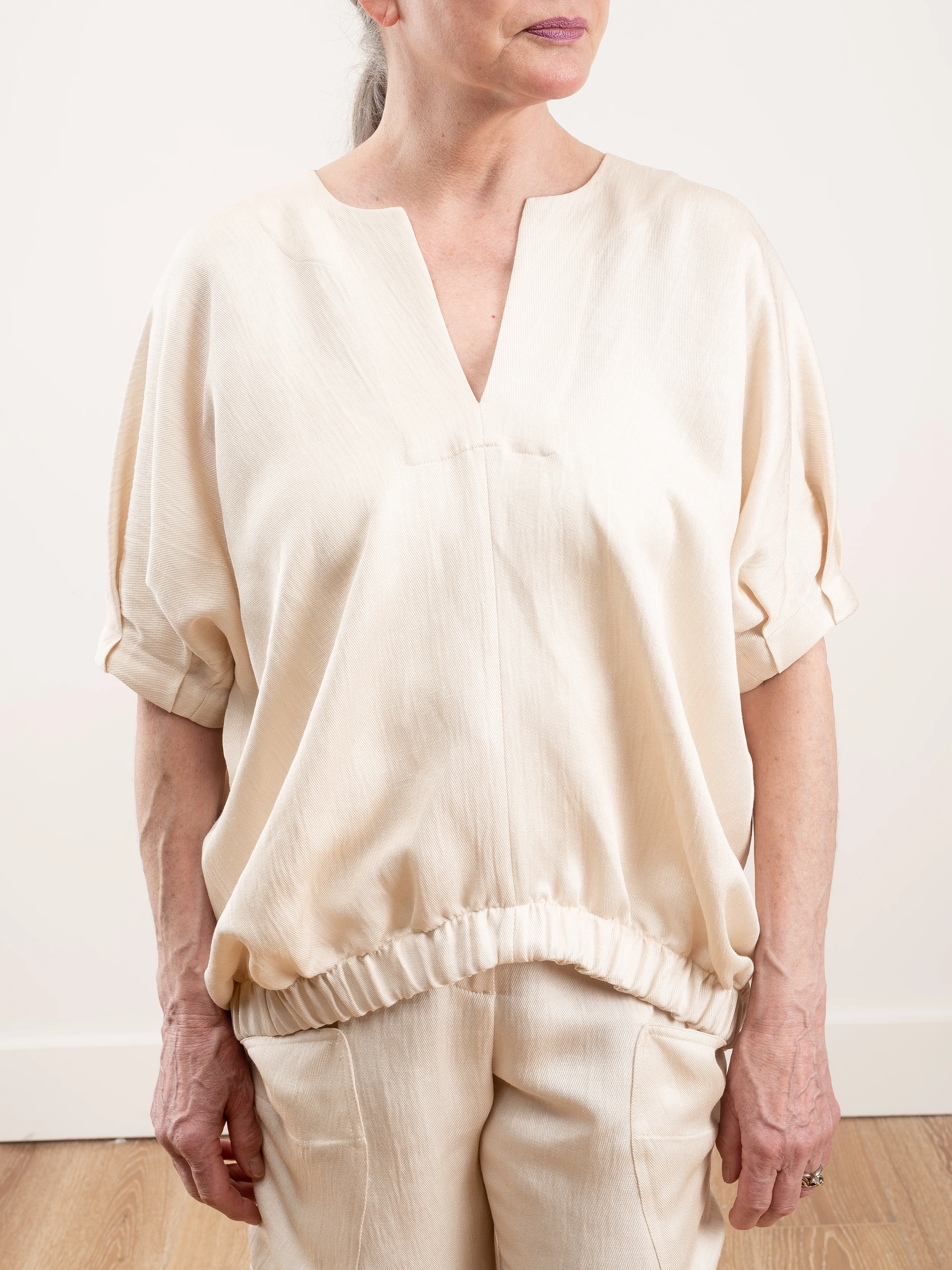 rae bomber top - greige - Image 2