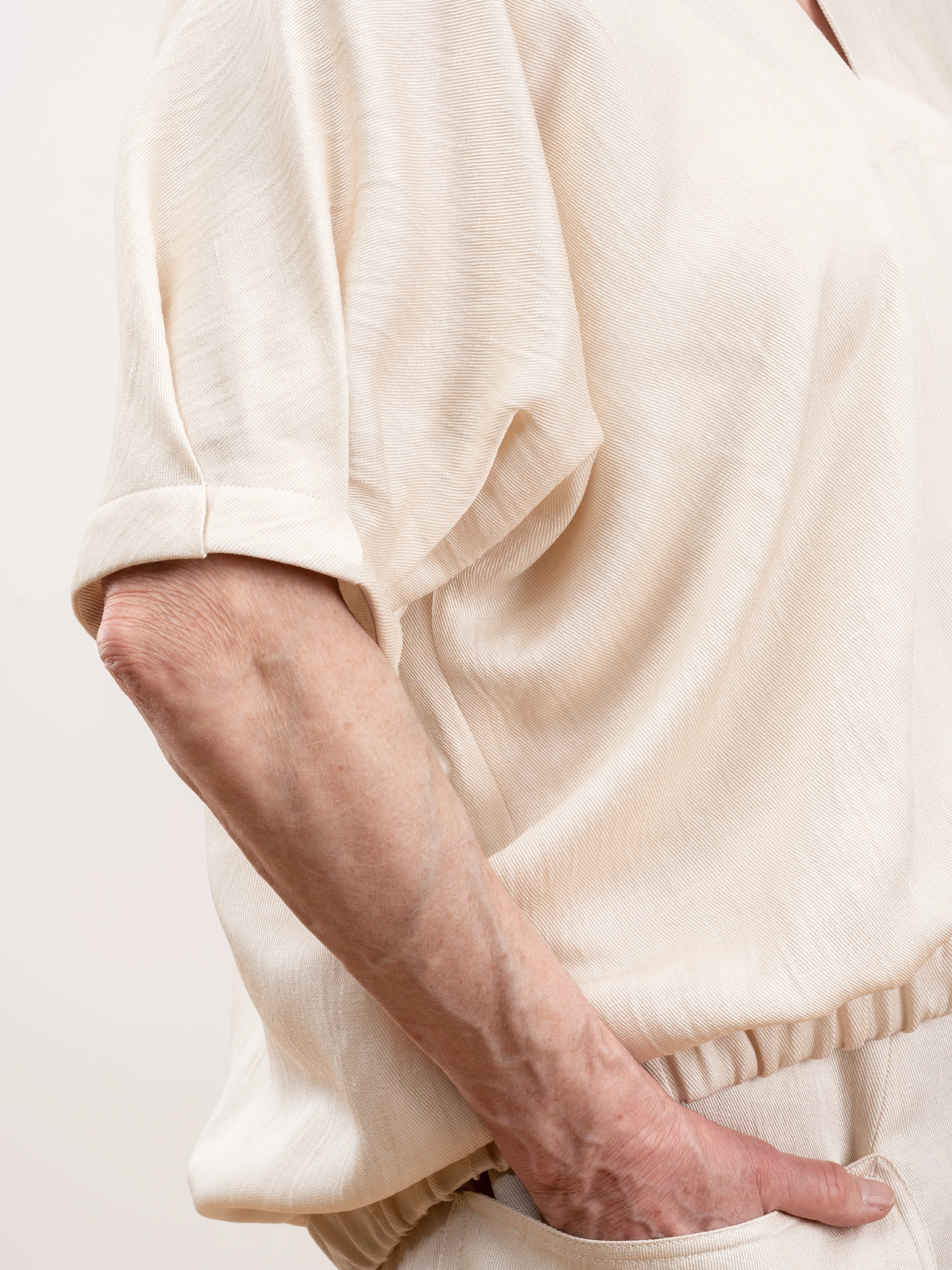 rae bomber top - greige - Image 5