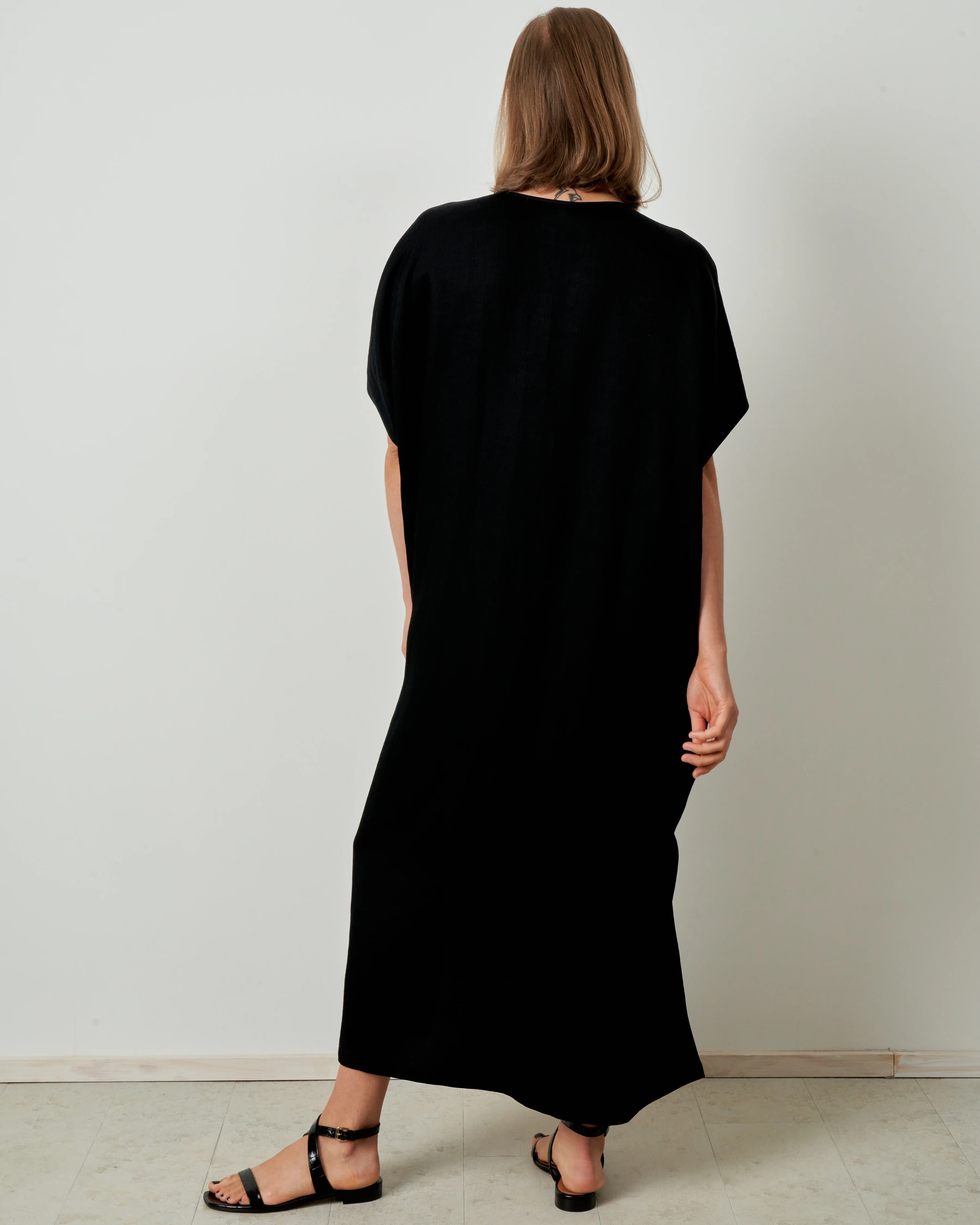 rae linen caftan - black - Image 3