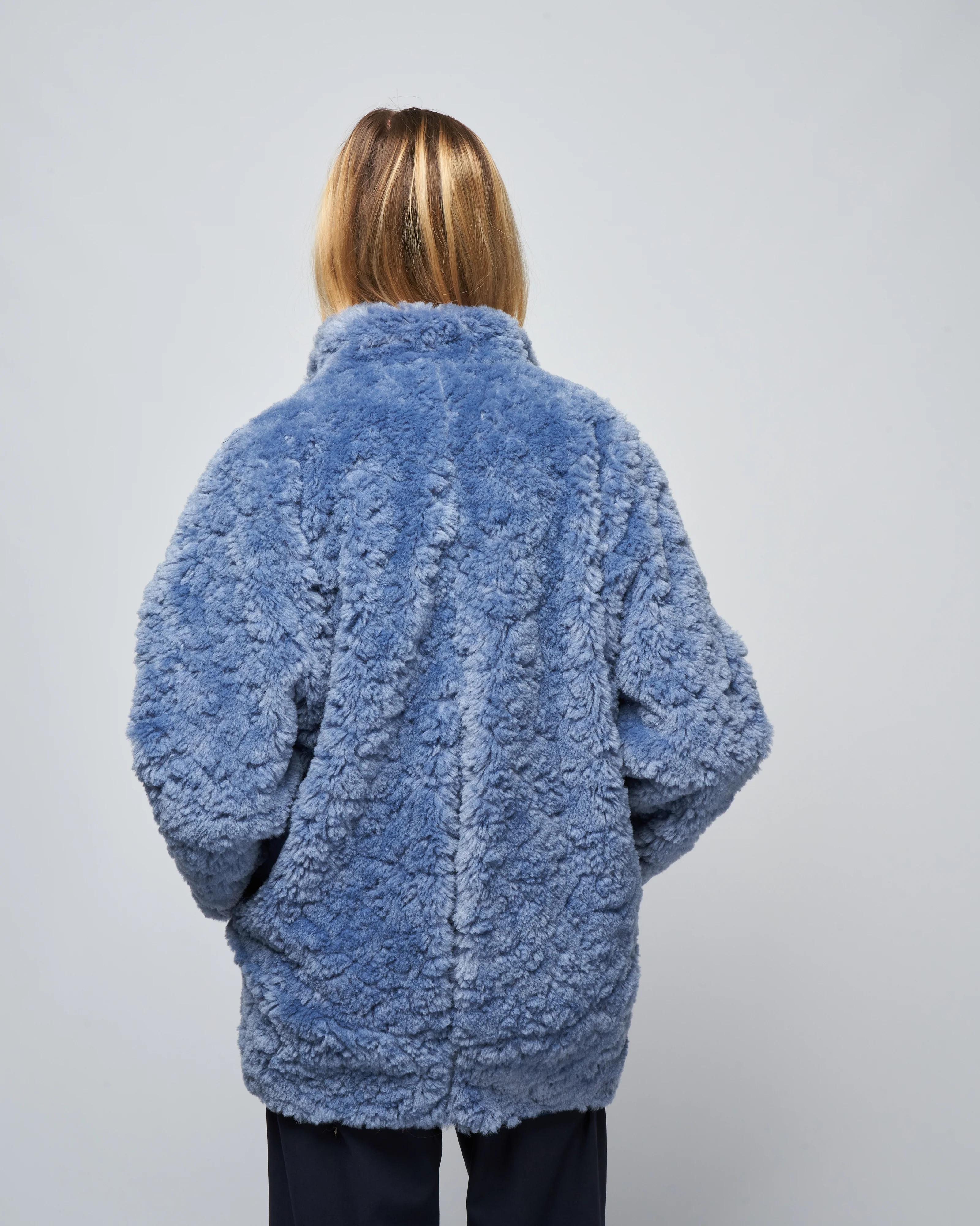 reversible bea parka - dusty blue/ink jet - Image 4