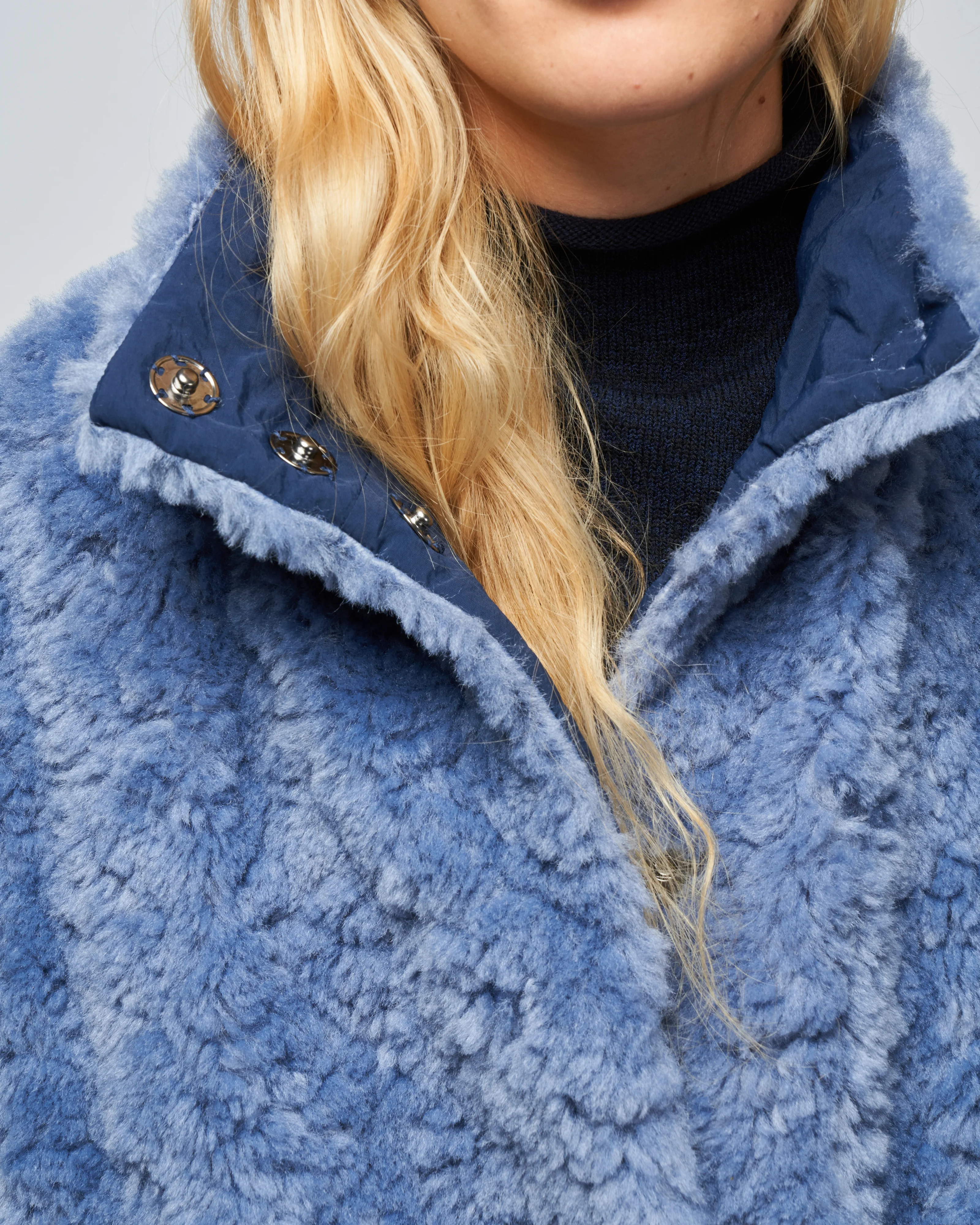 reversible bea parka - dusty blue/ink jet - Image 5