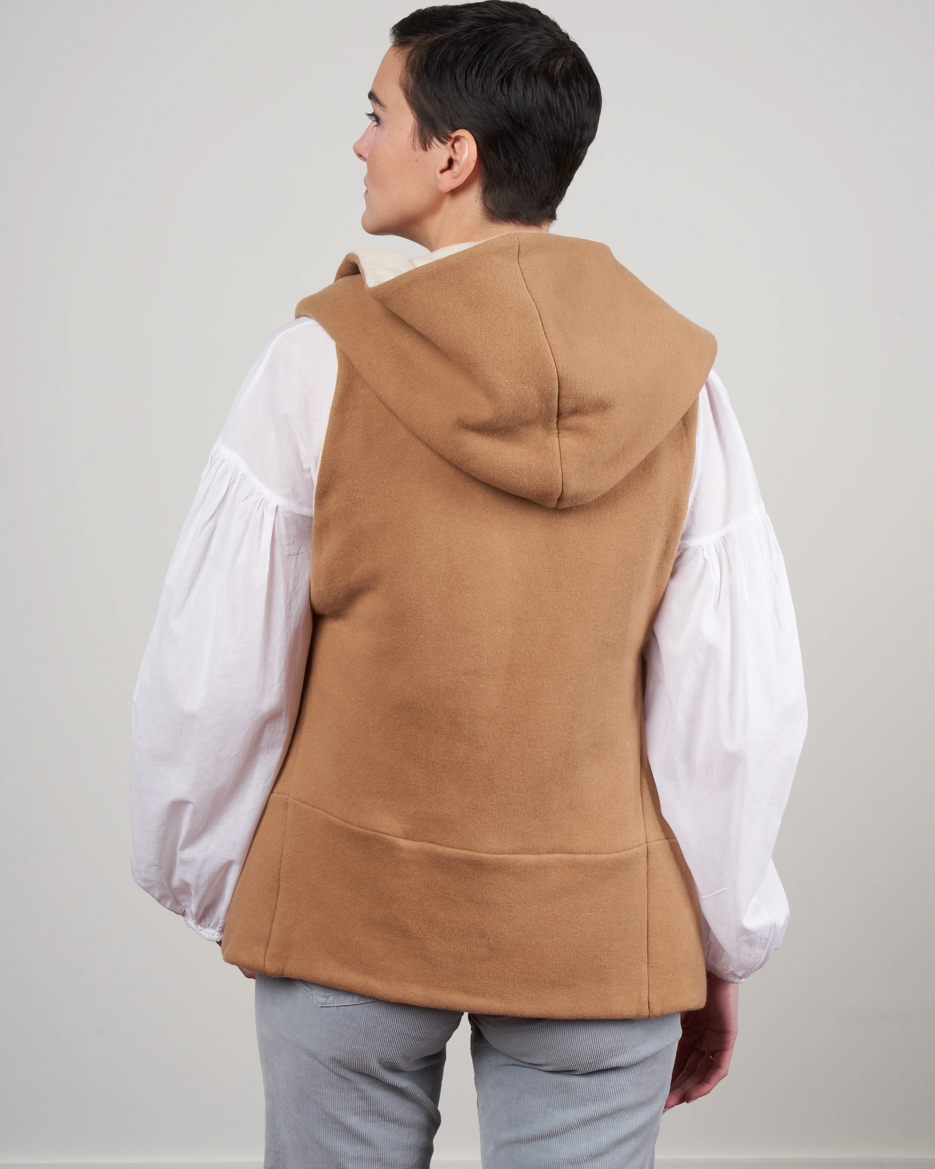 reversible joey jacket vest - camel ivory - Image 4
