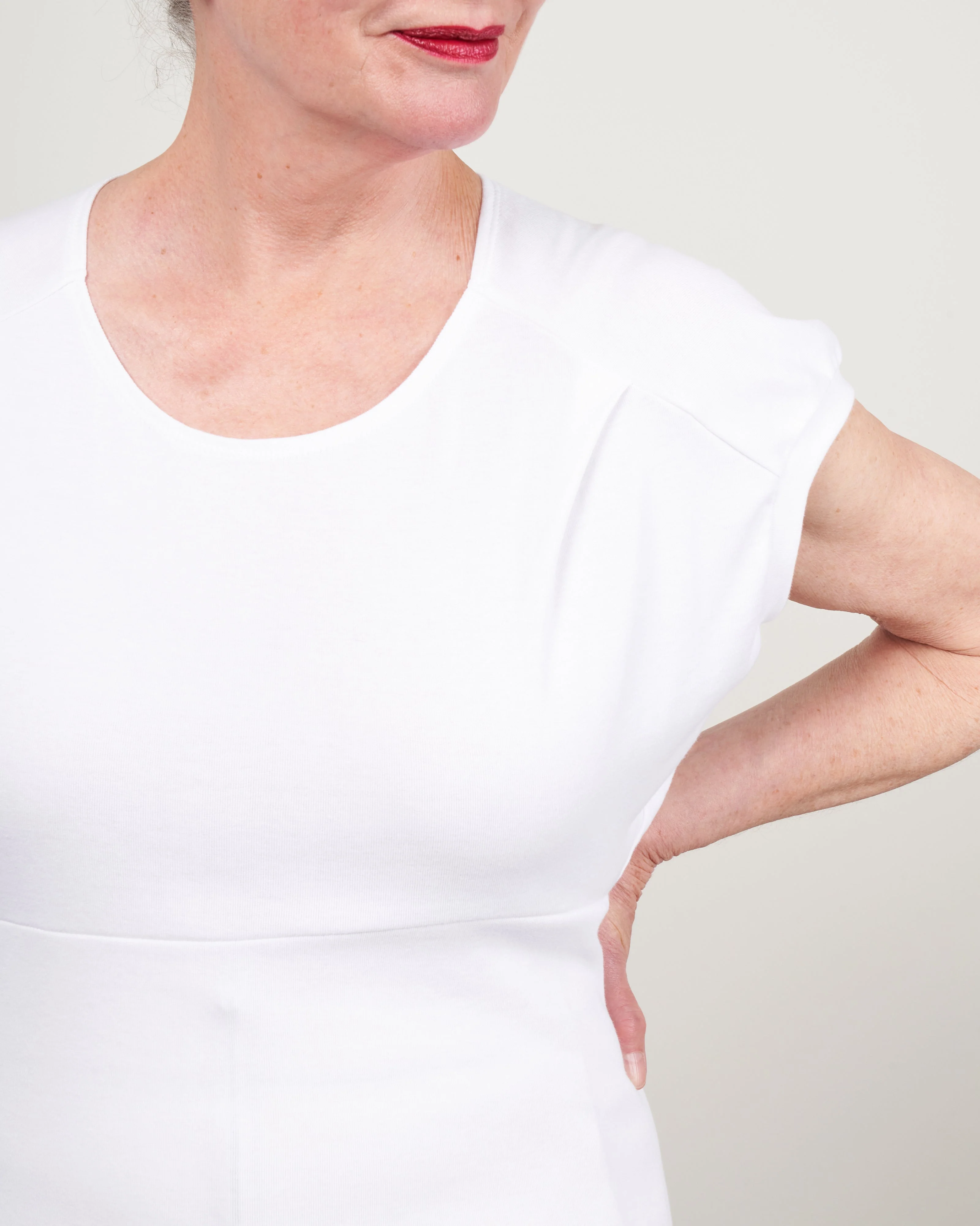 rib ama top - white cotton jersey rib - Image 4
