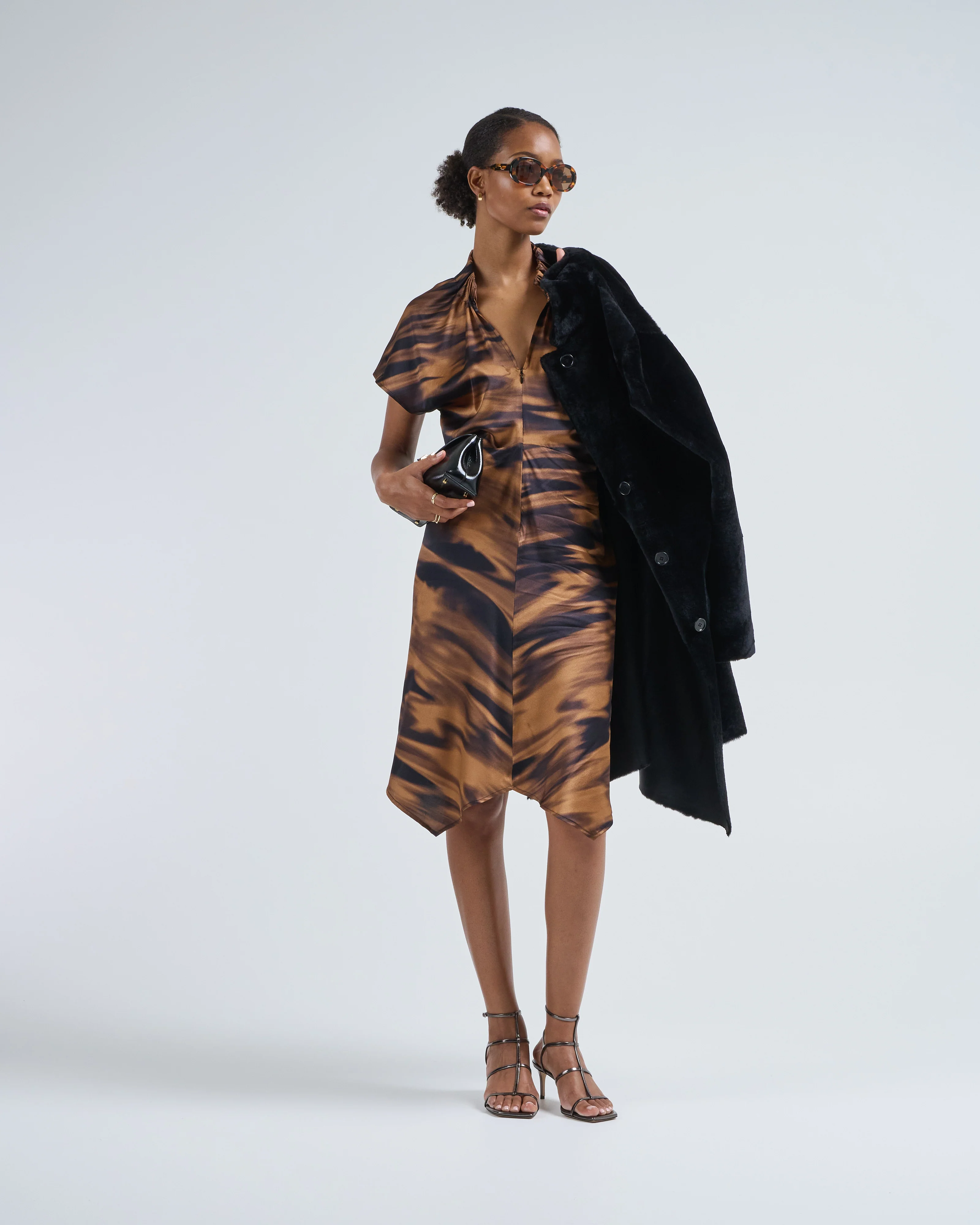 ruched stella dress blur cosmo