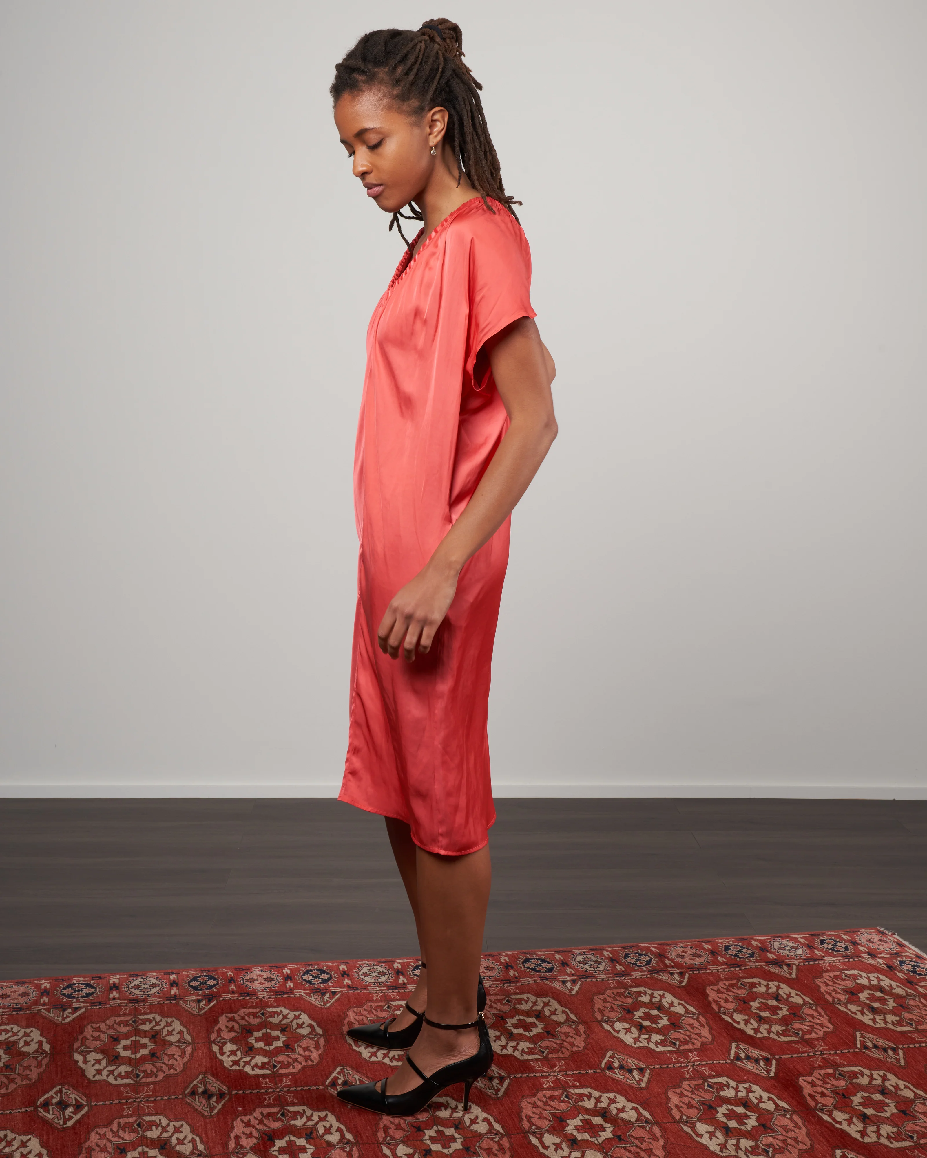ruched tilly dress - peony - Image 2