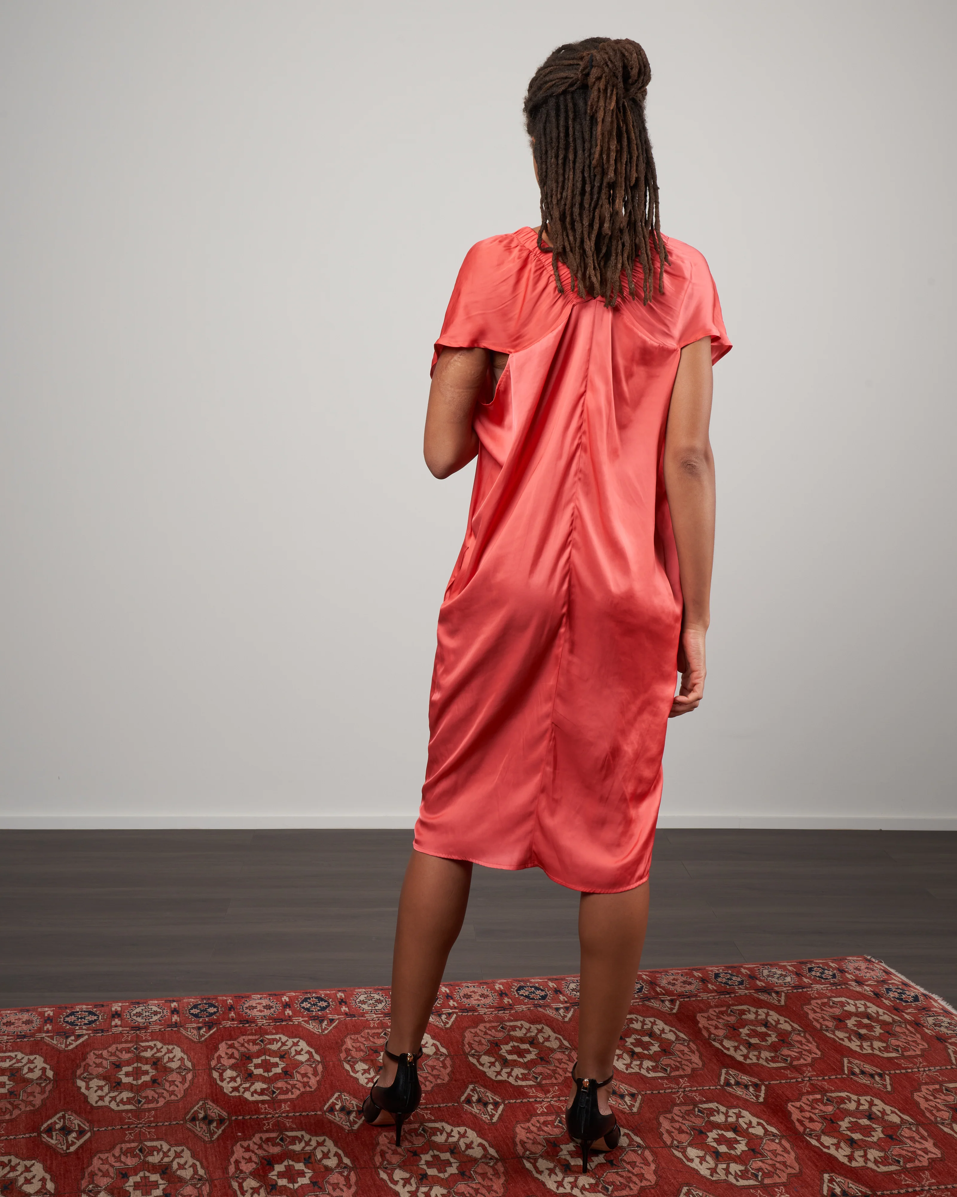 ruched tilly dress - peony - Image 3