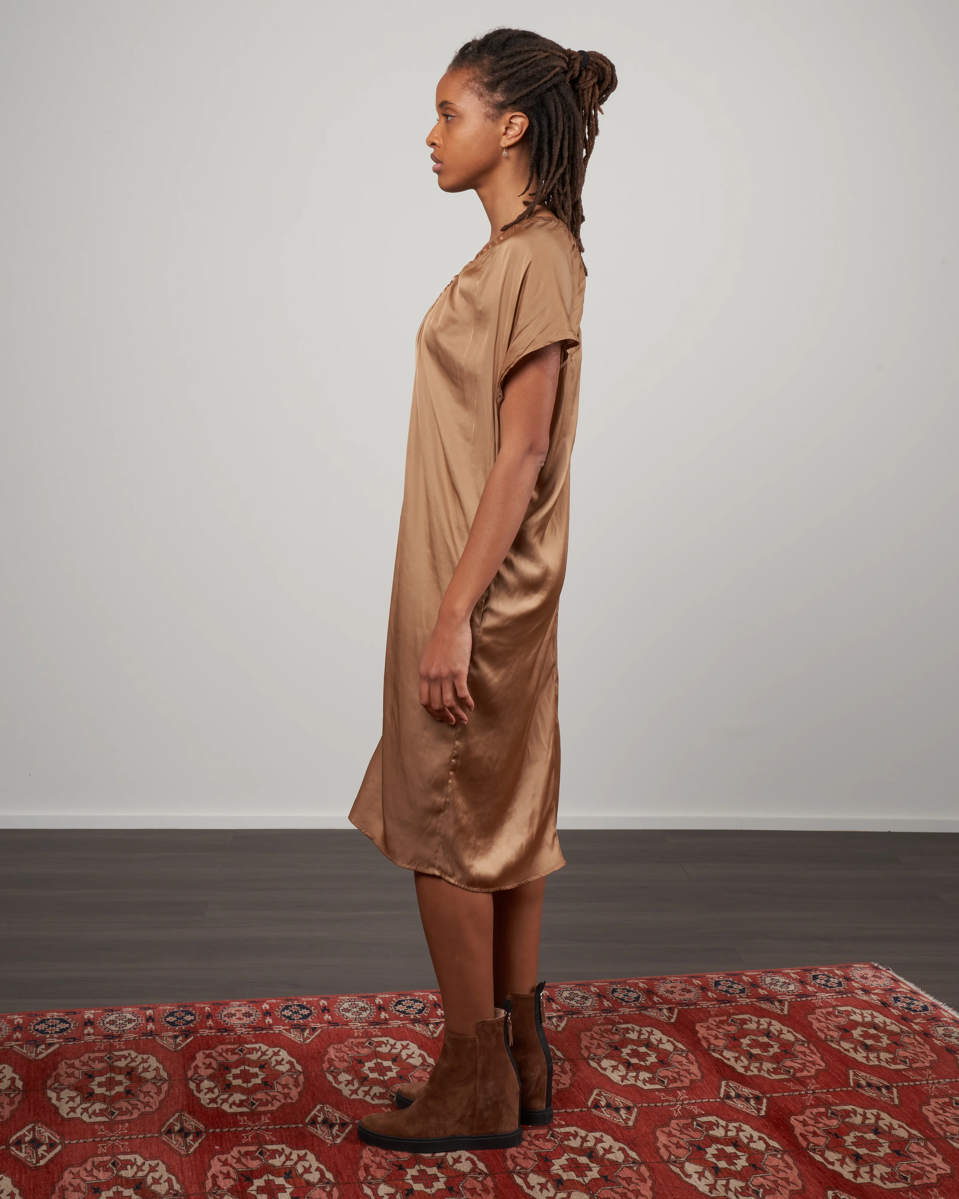 ruched tilly dress - sand - Image 2