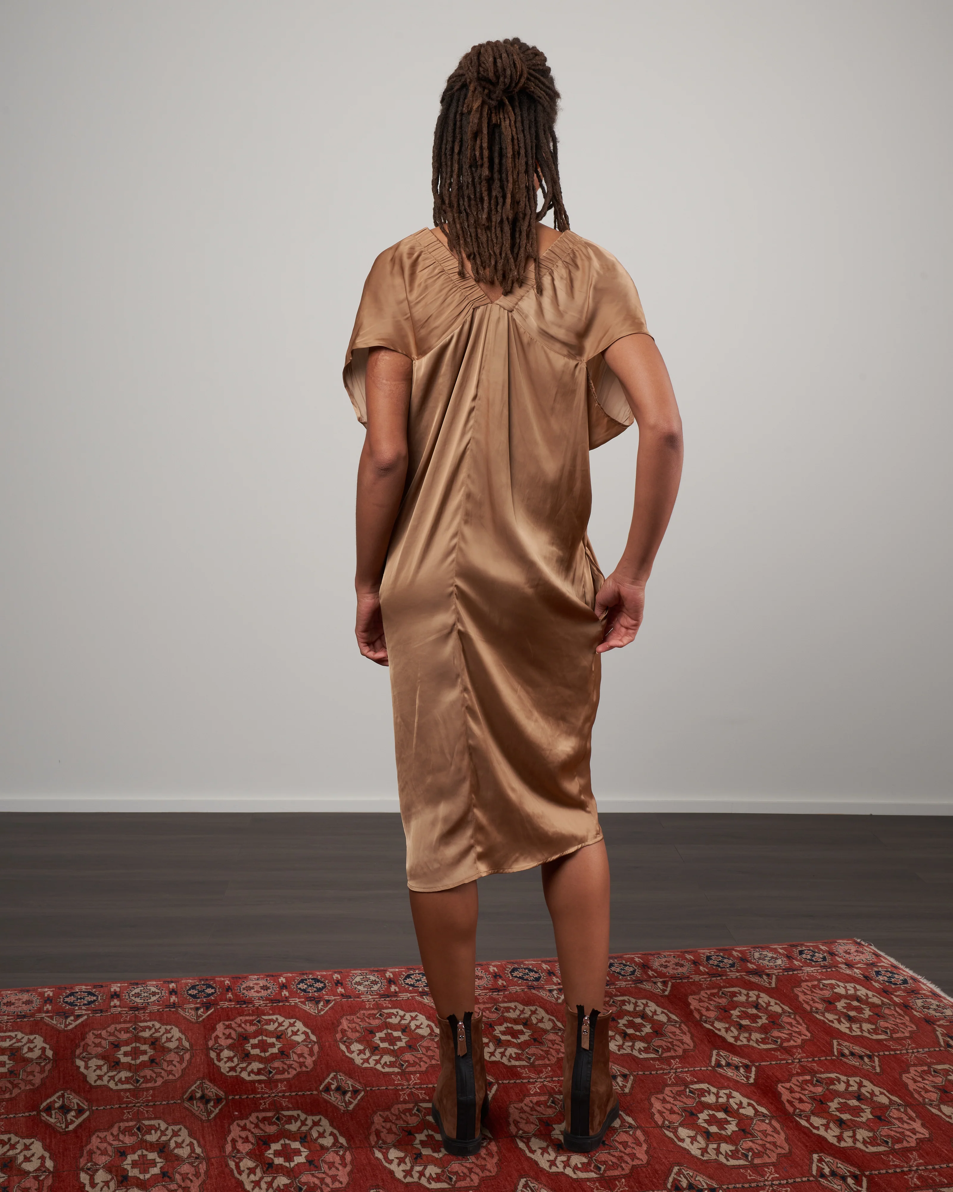 ruched tilly dress - sand - Image 3