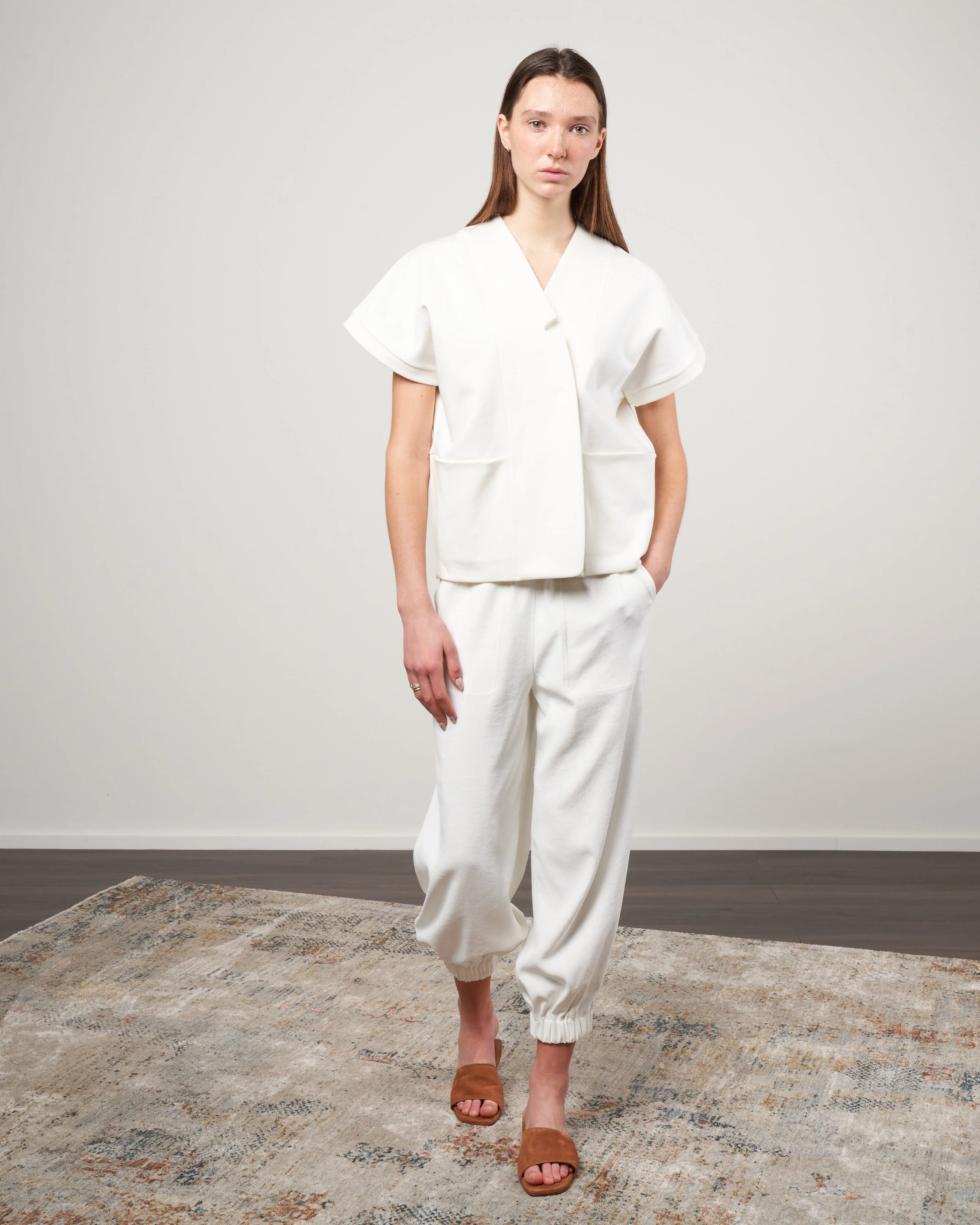saban waistcoat - chalk french terry - Image 2