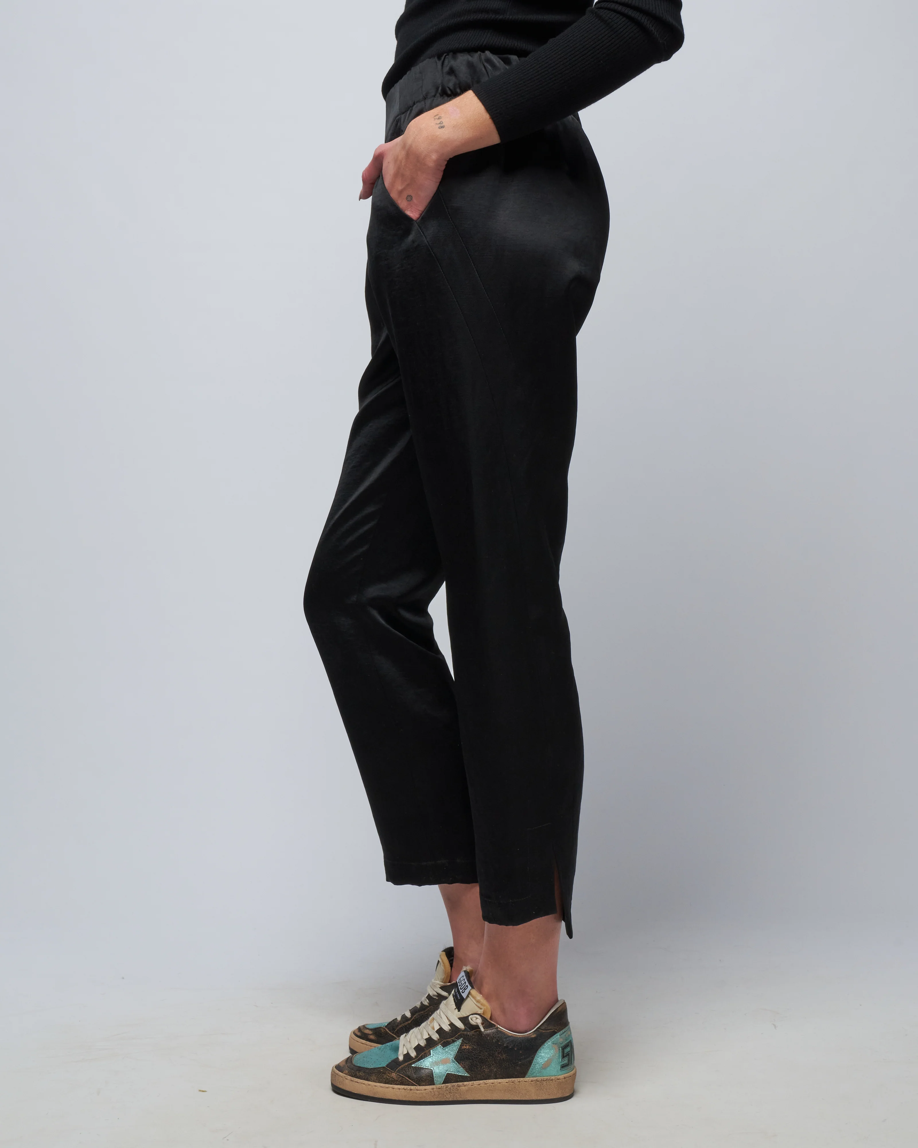 slim elli pant- doppio - black - Image 3