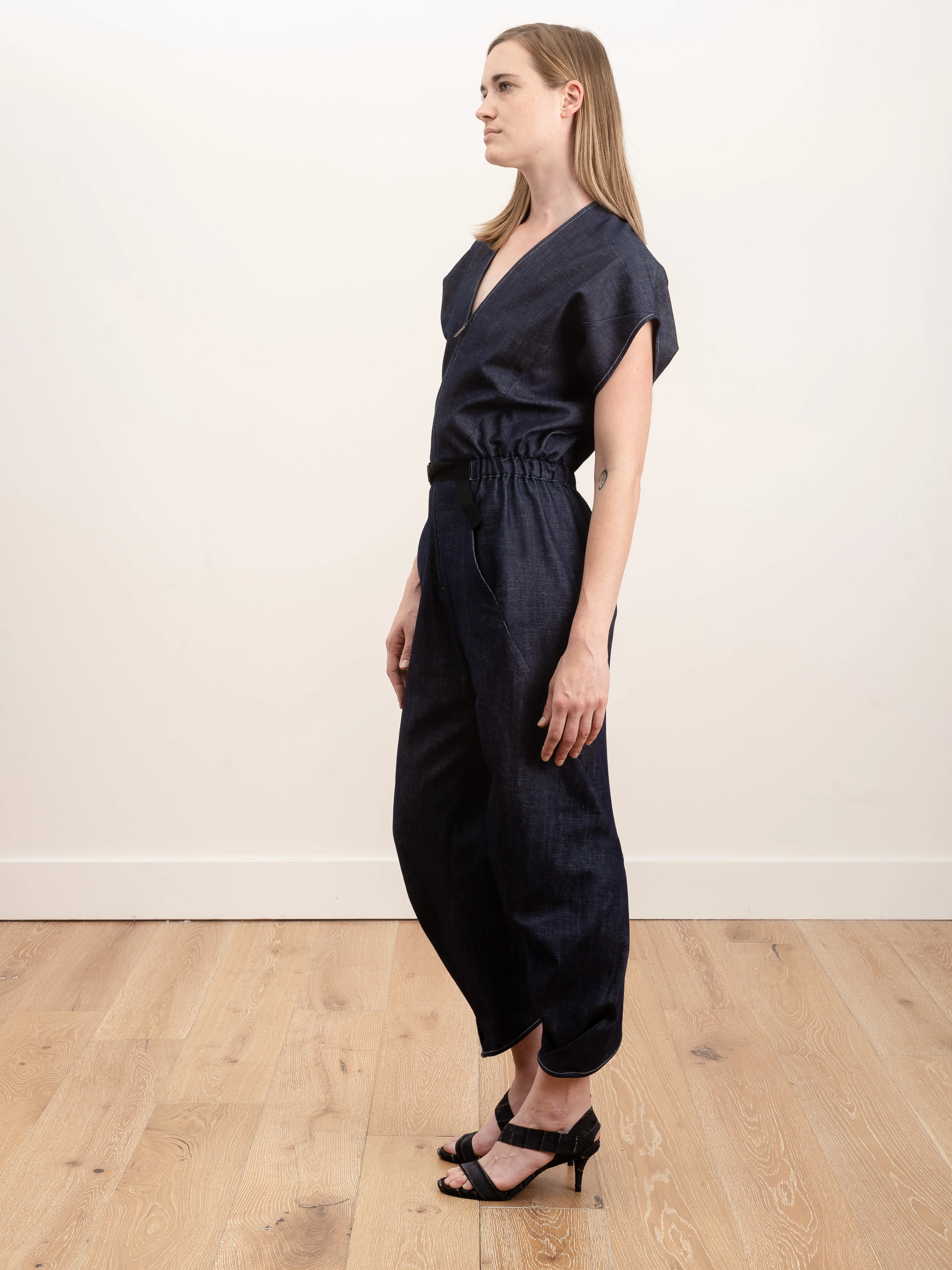 strap akeo jumpsuit - indigo - Image 3