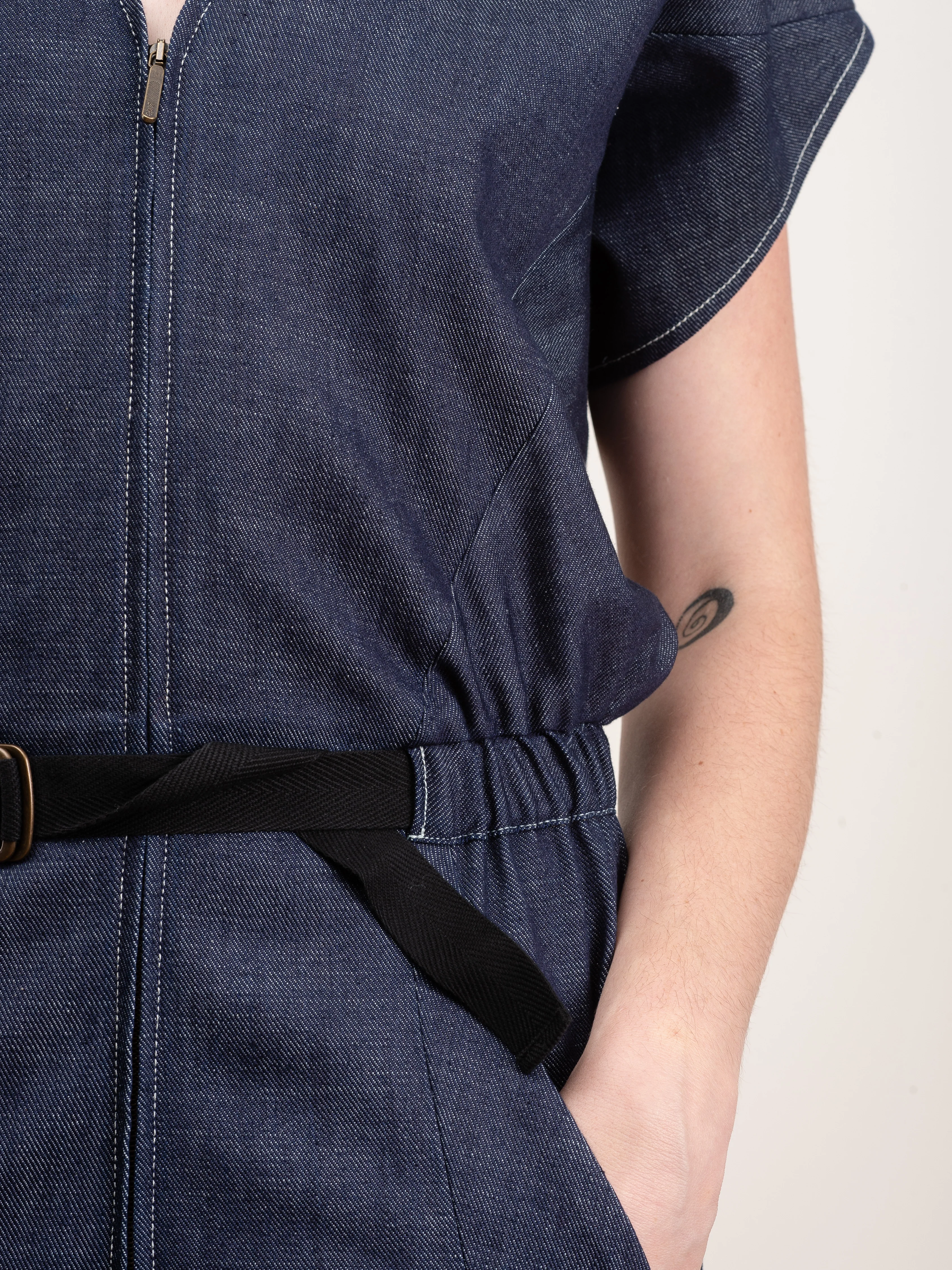strap akeo jumpsuit - indigo - Image 5