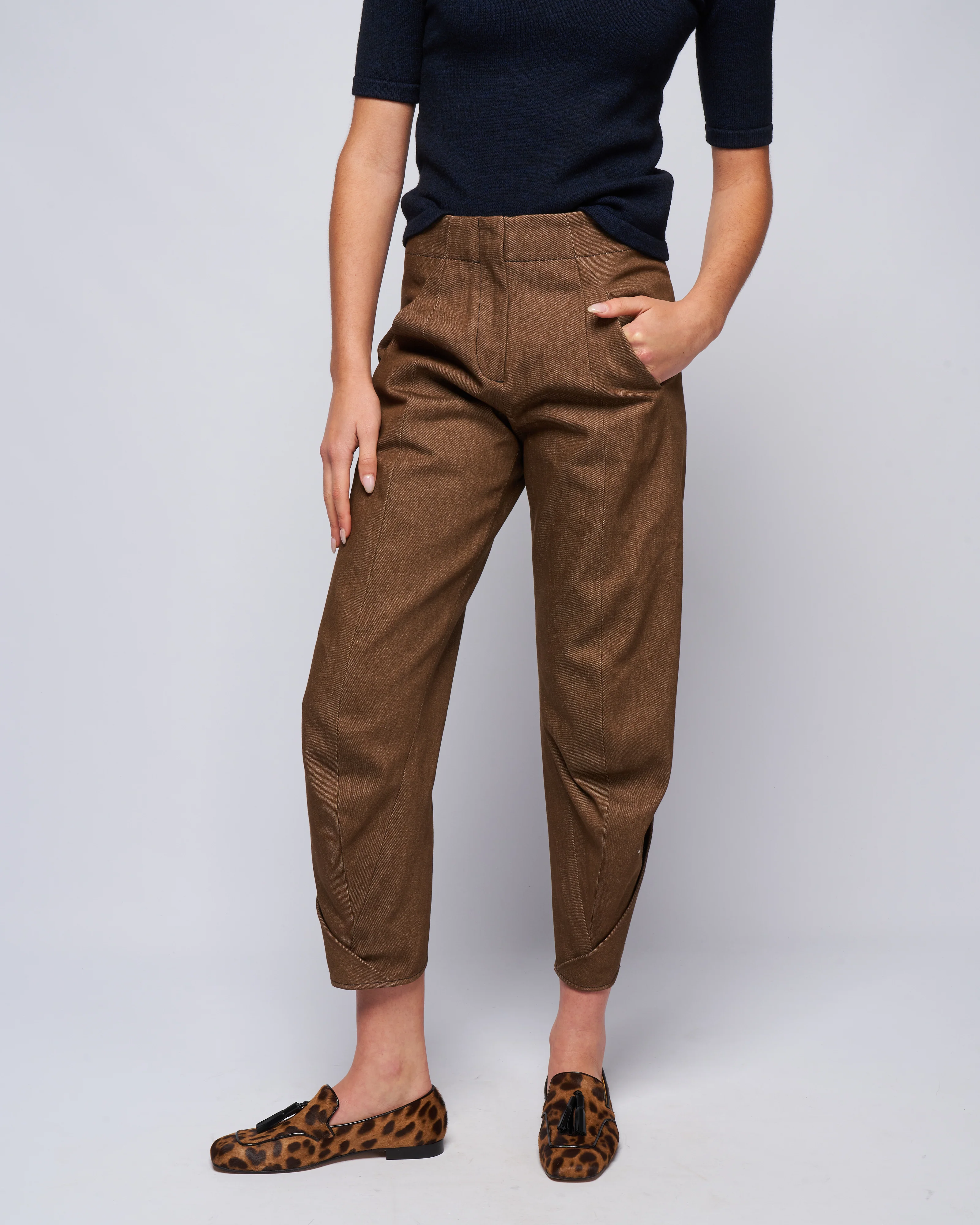 takeo pant- denim - taupe
