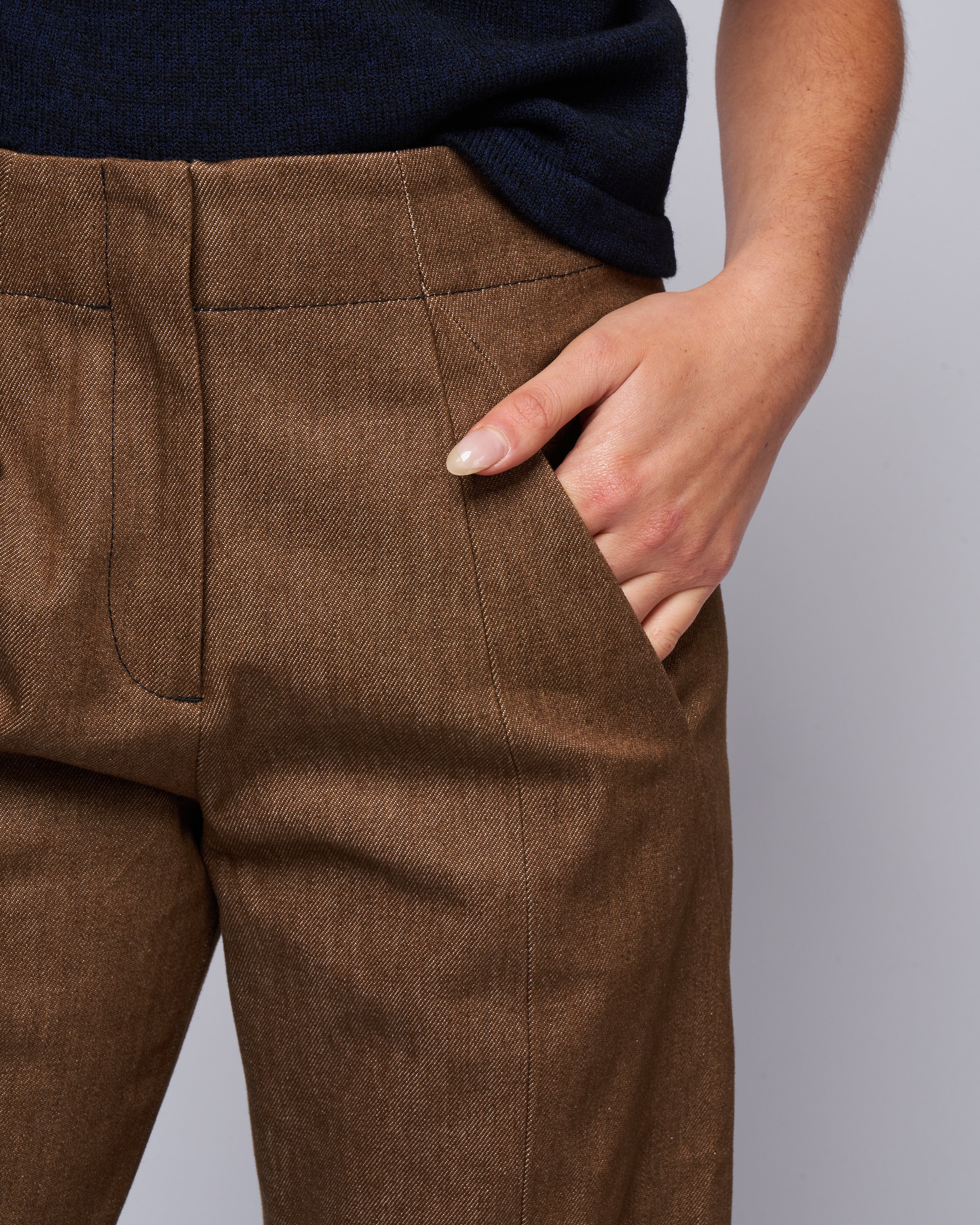 takeo pant- denim - taupe - Image 5
