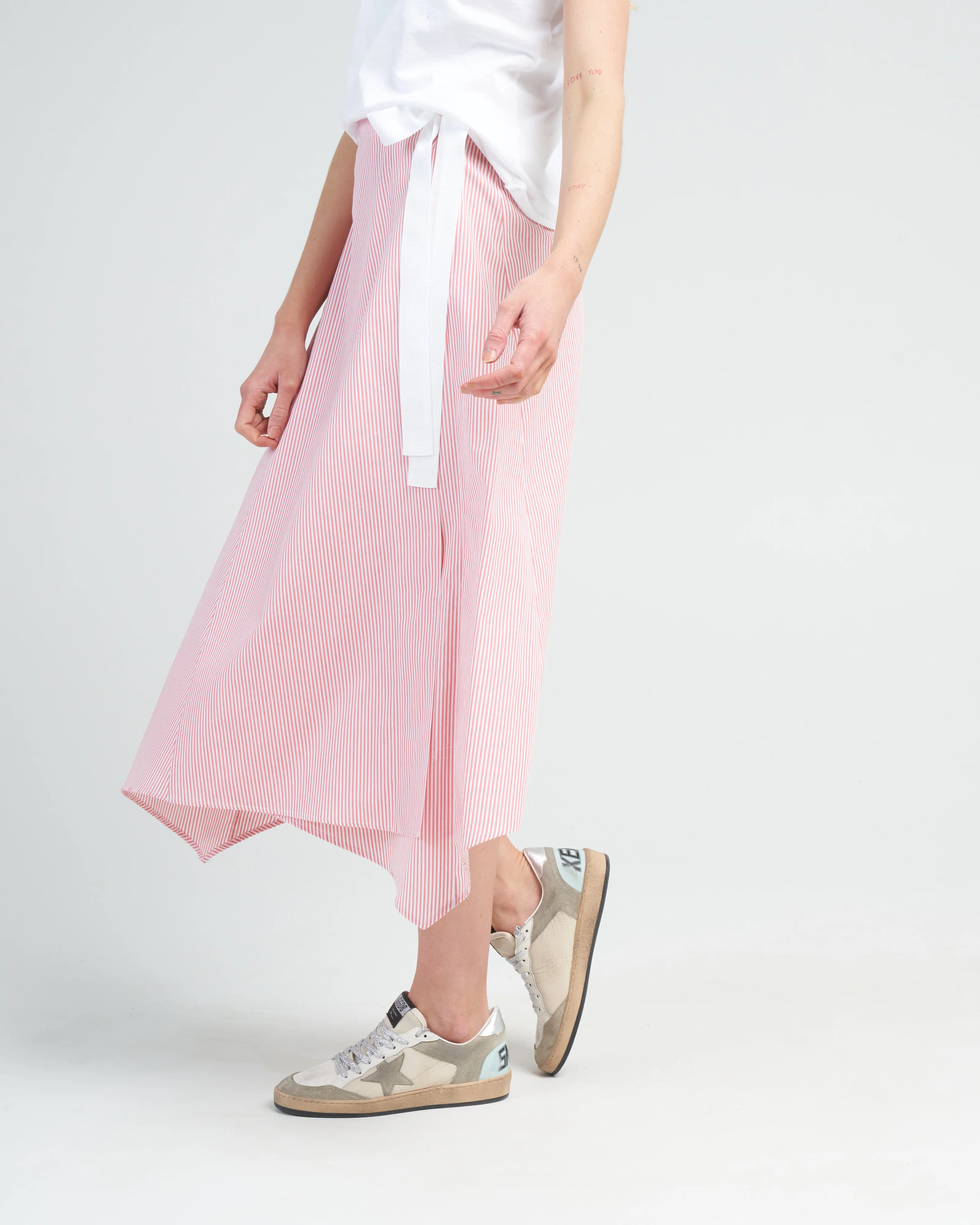 wrap hex skirt - grapefruit/white - Image 3