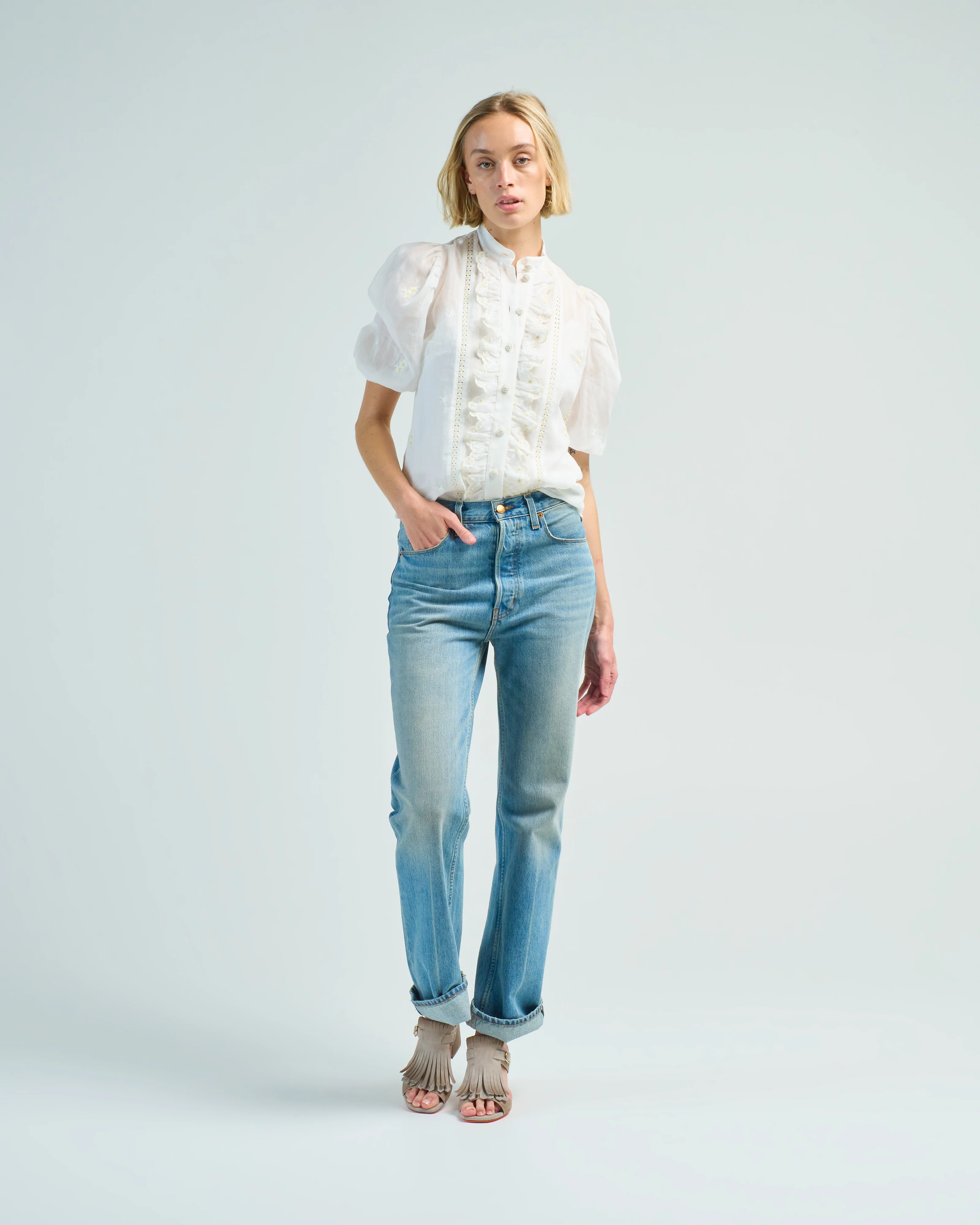 acacia embroidered blouse - Image 3