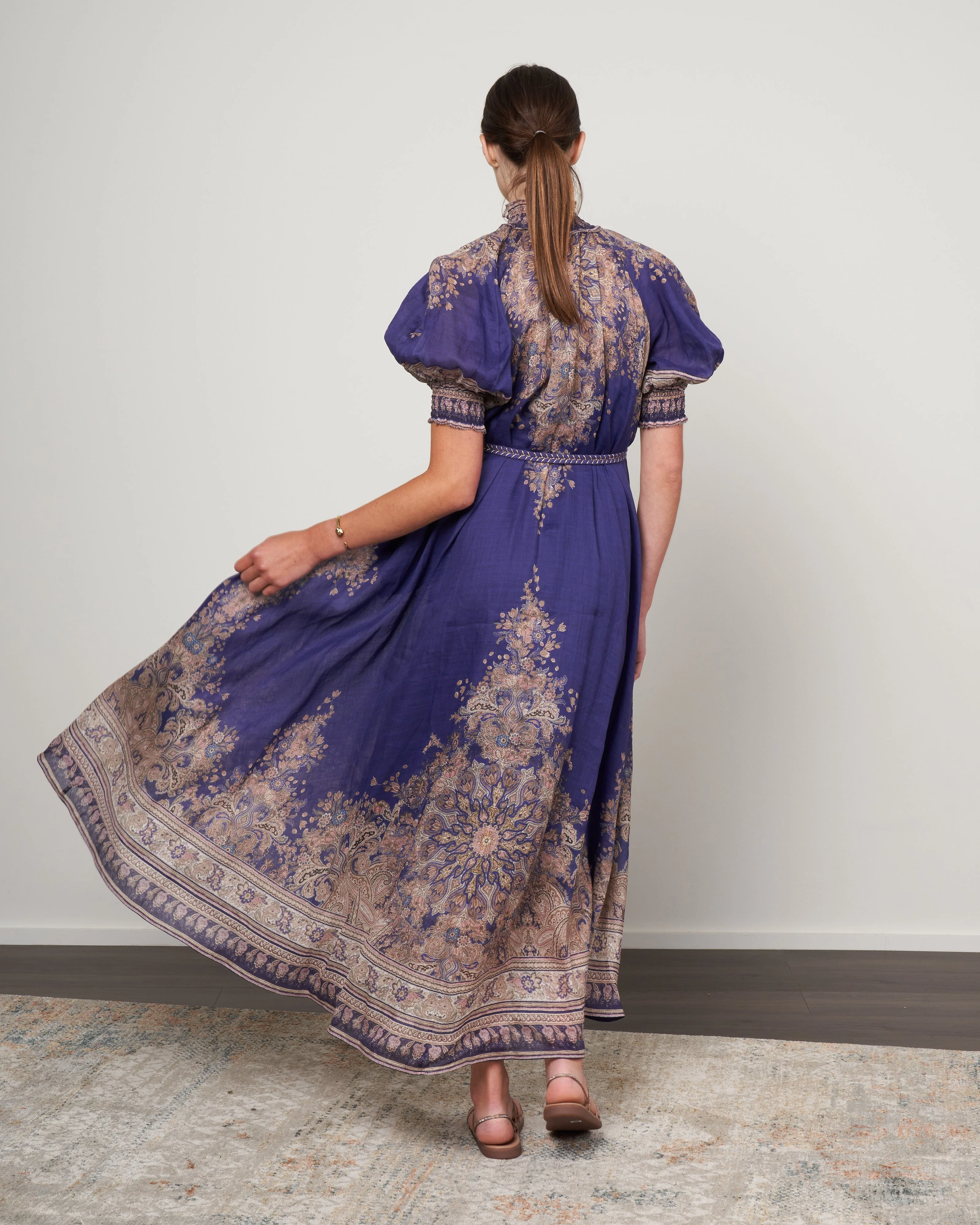 anneke swing maxi dress - indigo paisley - Image 3