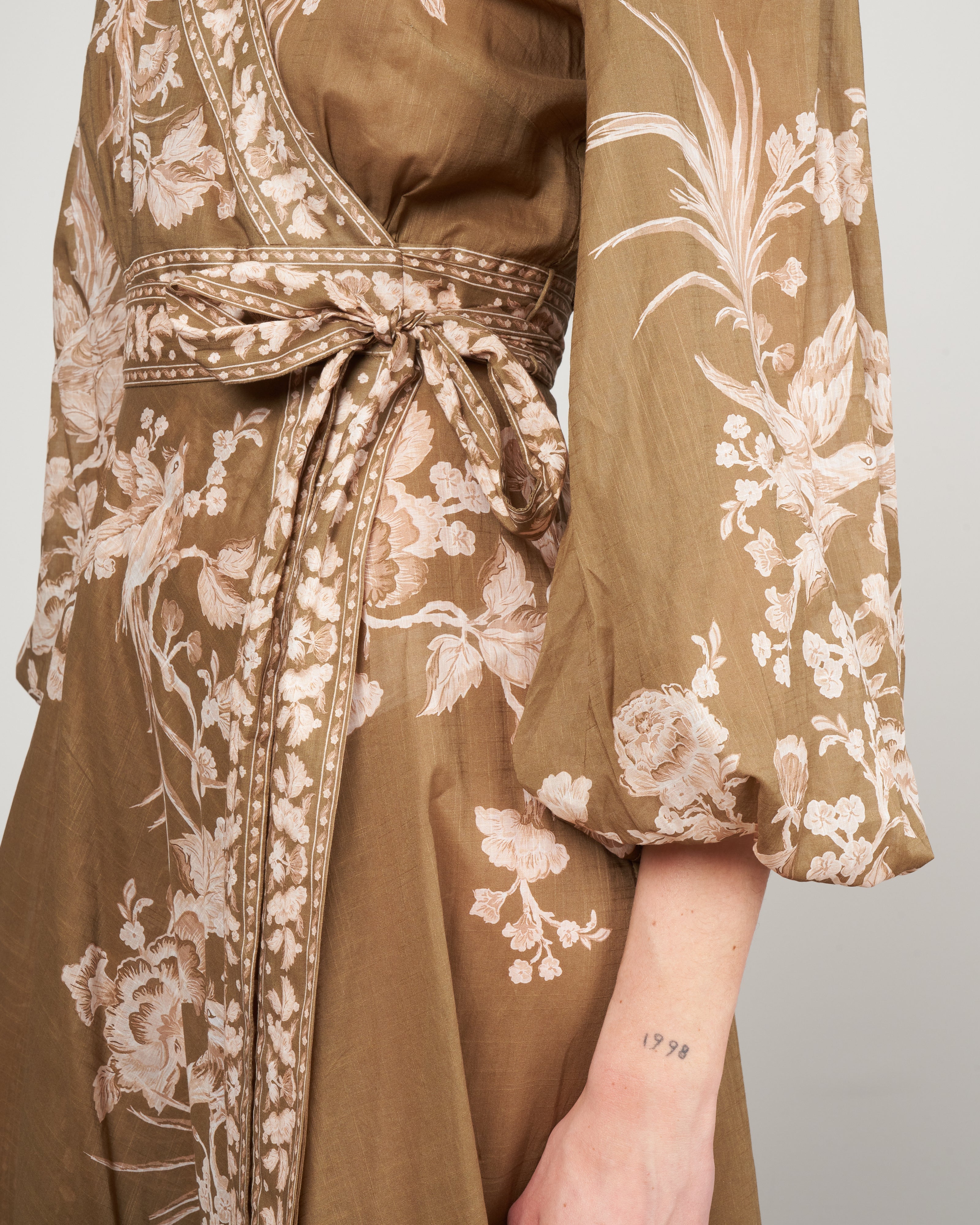anneke wrap midi dress - olive bird - Image 4