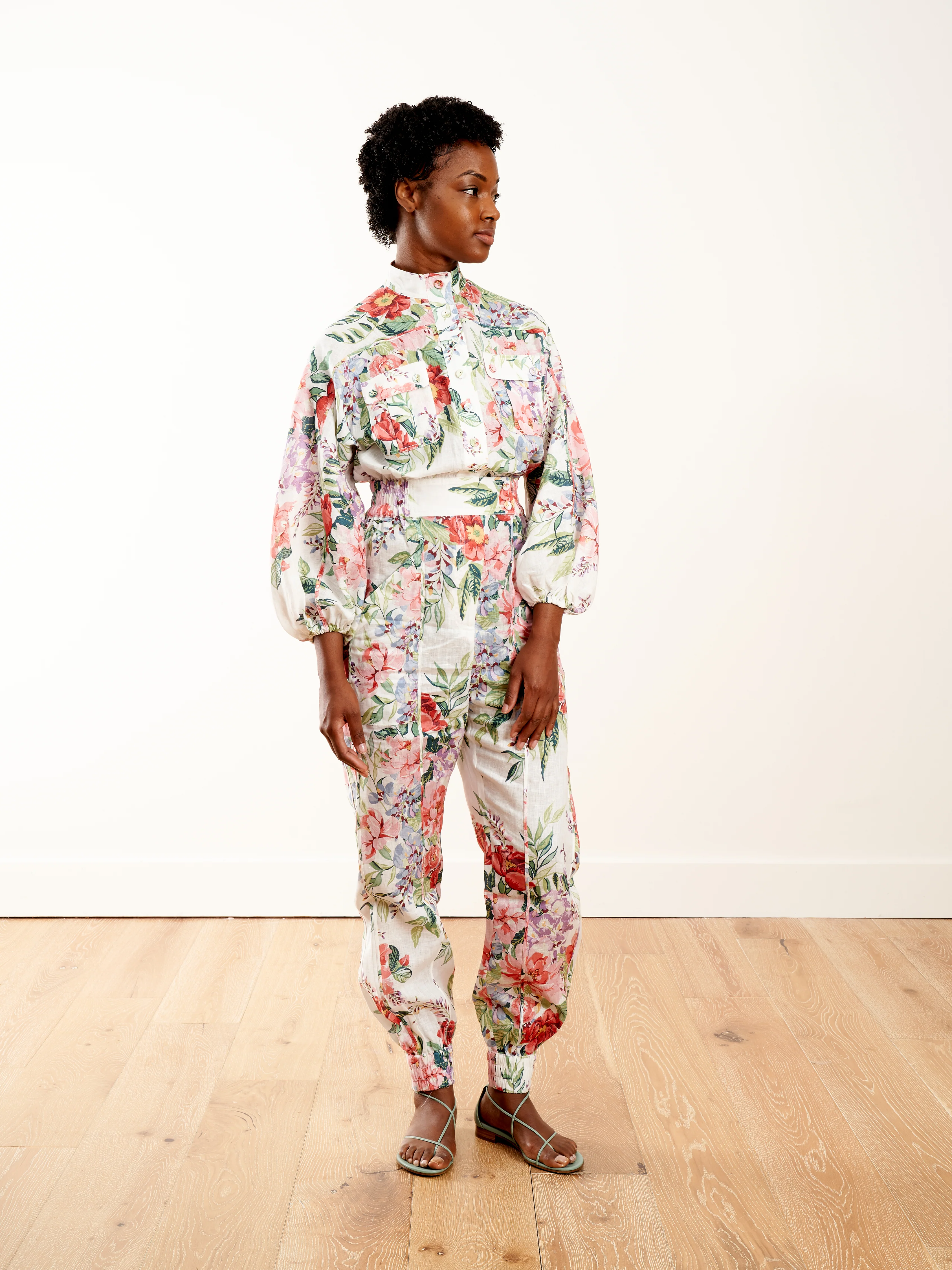 bellitude boilersuit - ivory floral - Image 2