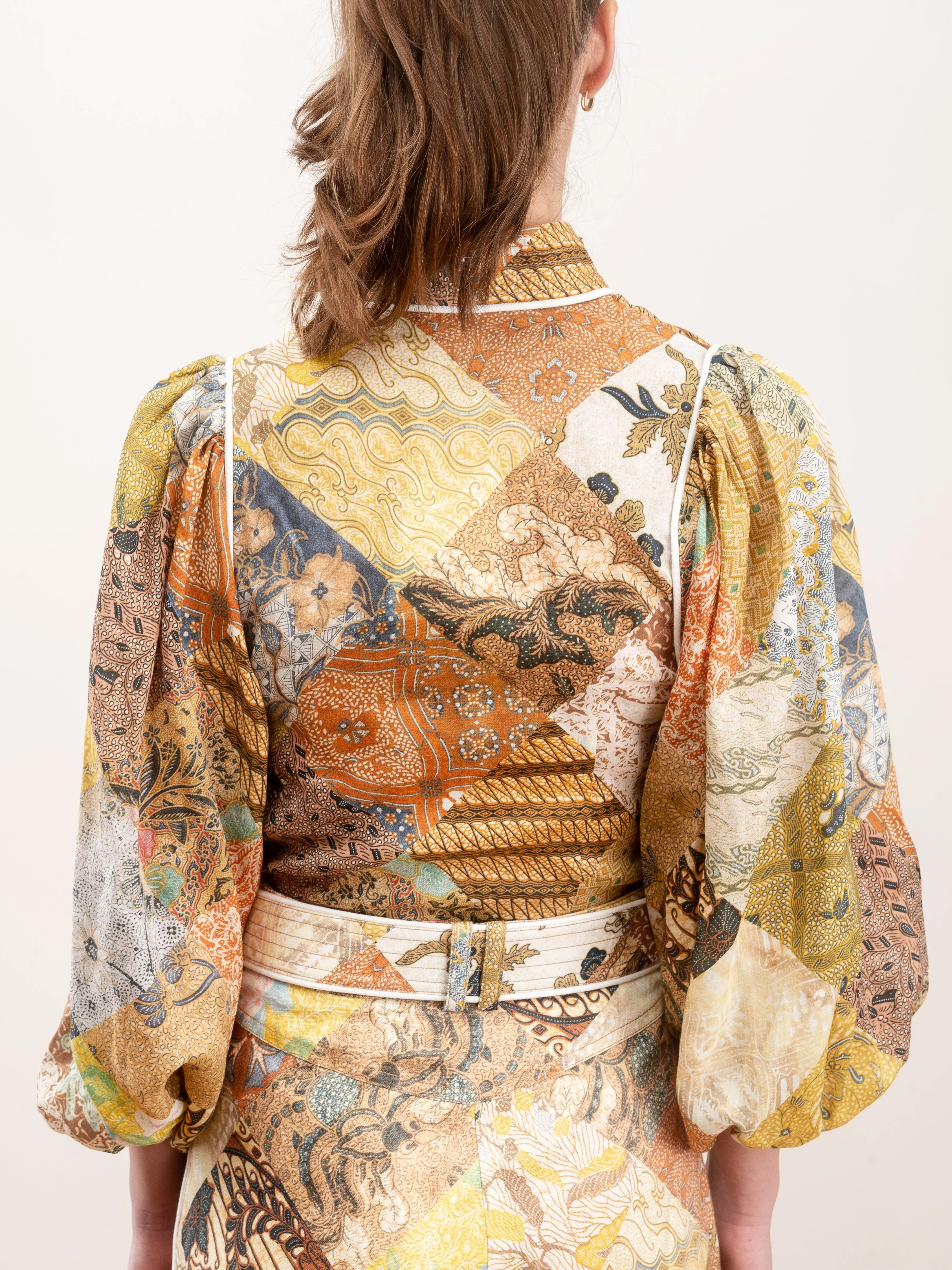 brightside piped body shirt - batik patch - Image 4
