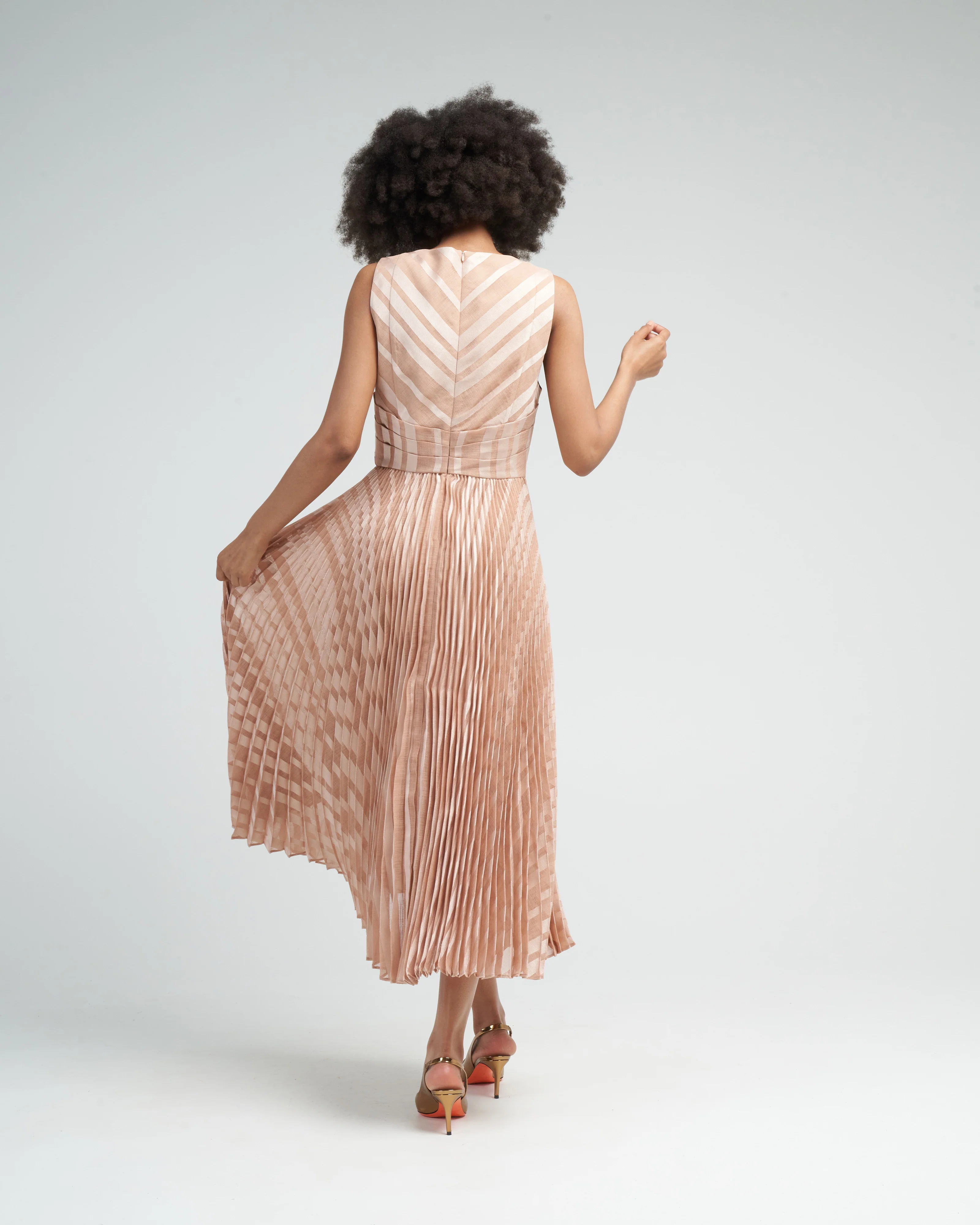 burnout sunray midi - nude - Image 4