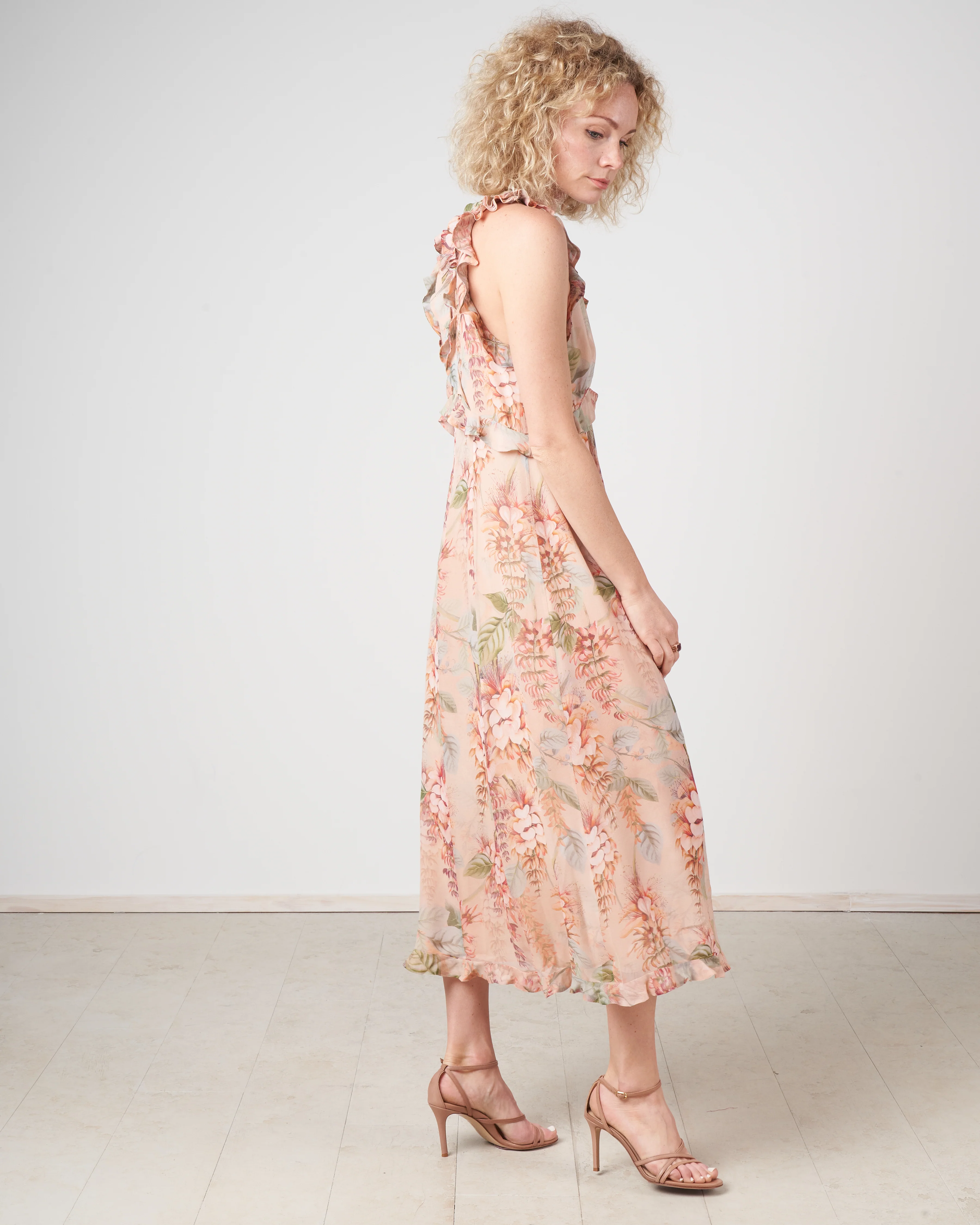 candescent waterfall midi dress - coral tree - Image 2