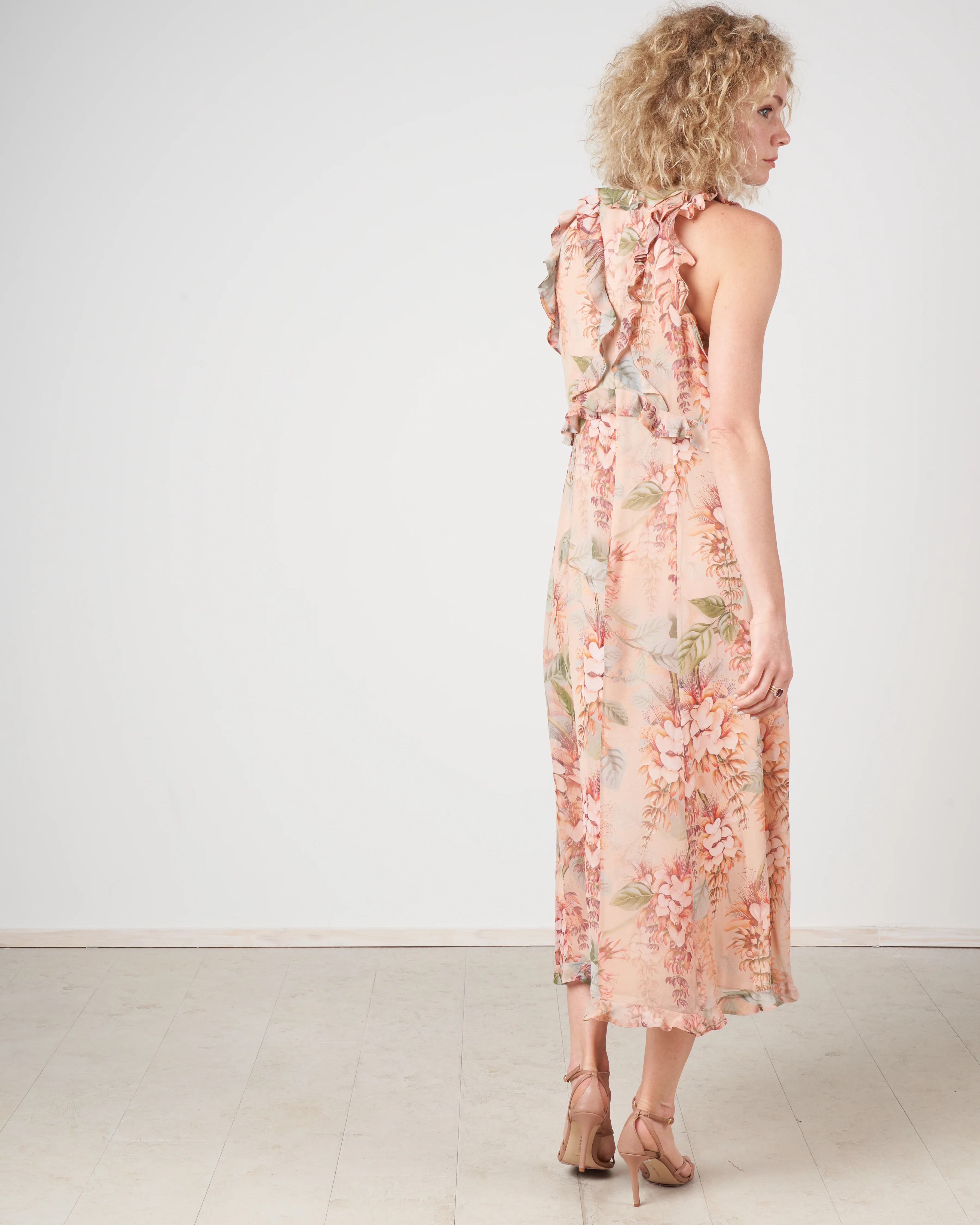 candescent waterfall midi dress - coral tree - Image 3