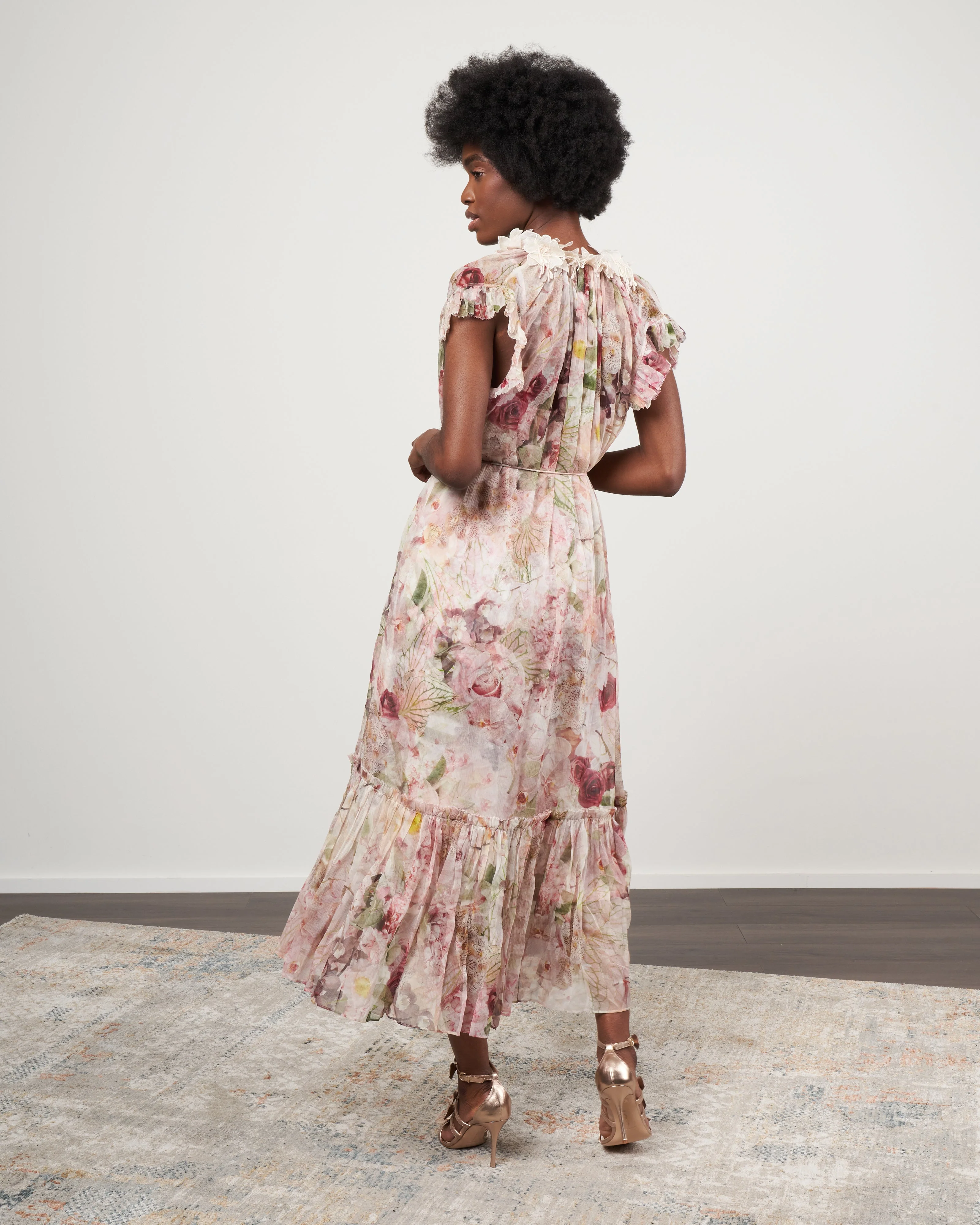 dancer flutter dress - alabaster garden floral - Image 3