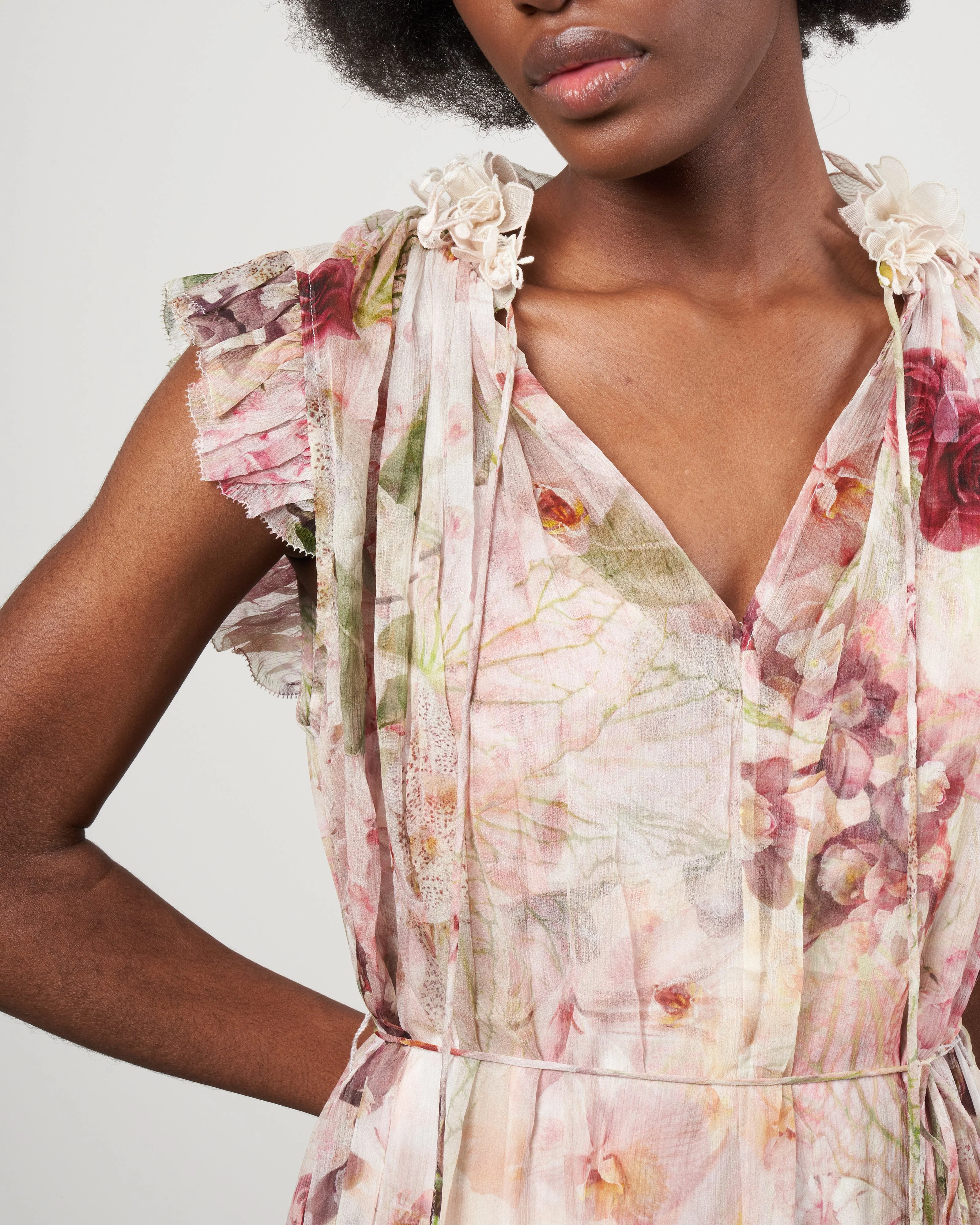 dancer flutter dress - alabaster garden floral - Image 4