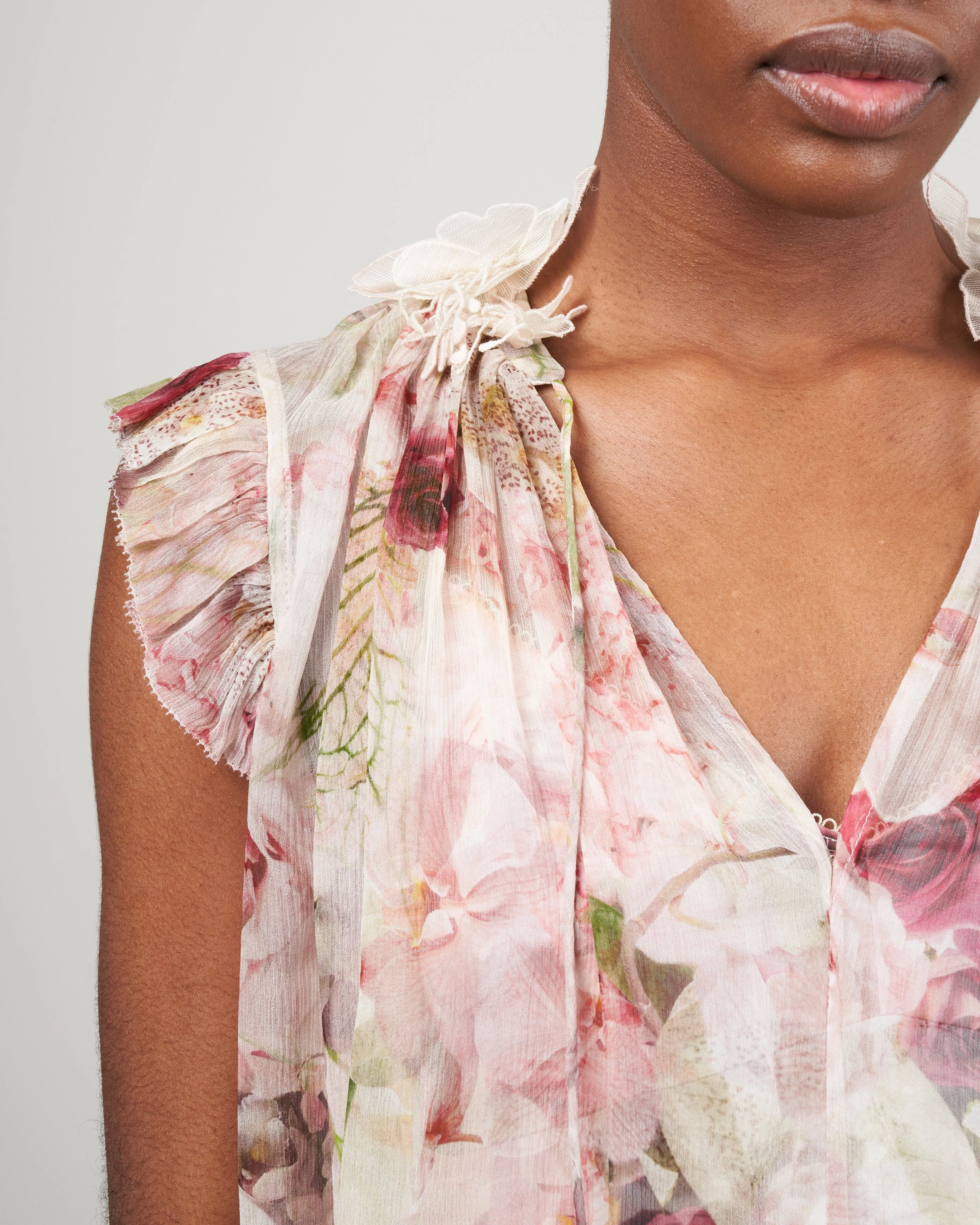 dancer flutter tank - alabaster garden floral - Image 5