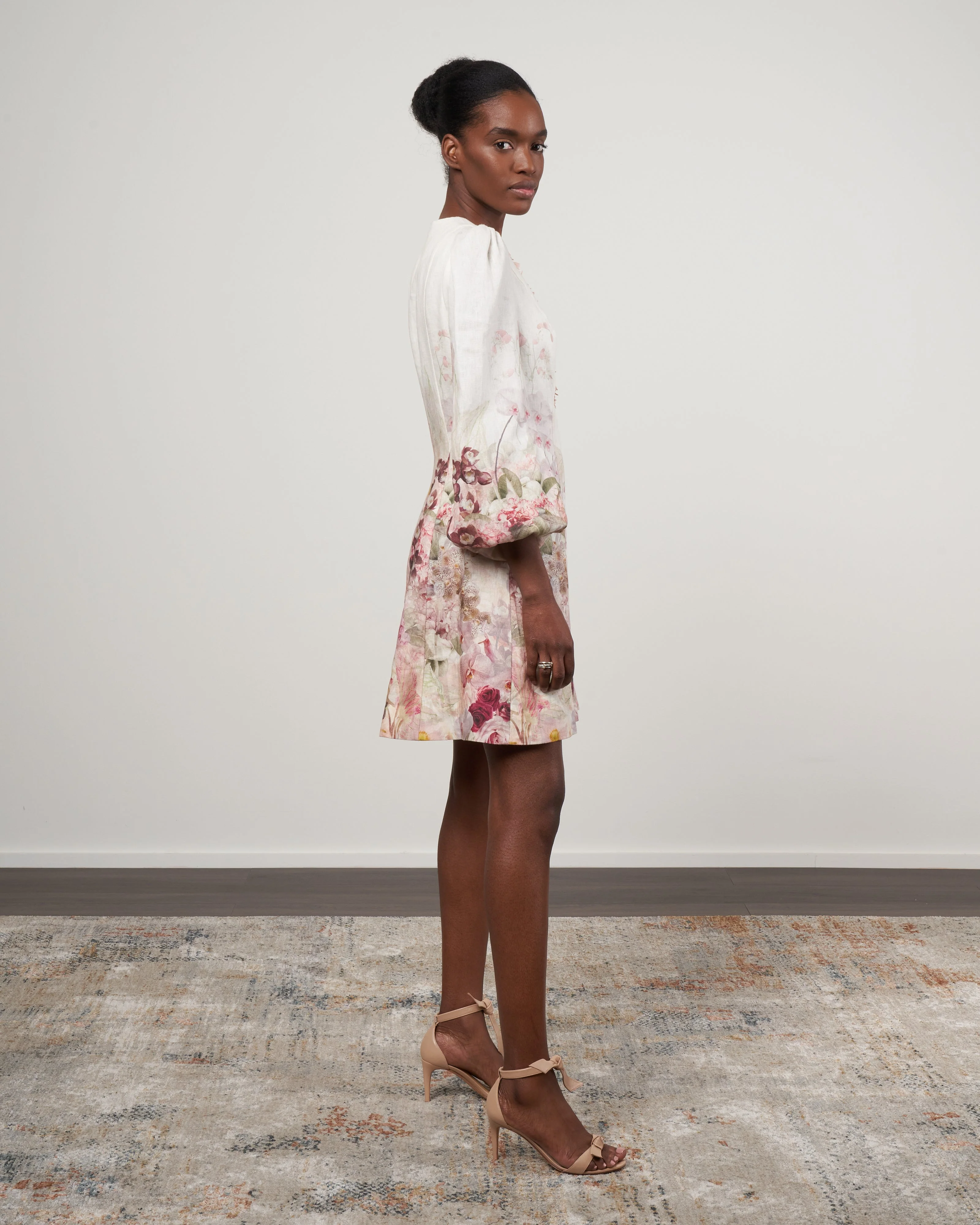 dancer hummingbird mini dress - alabaster garden floral - Image 2