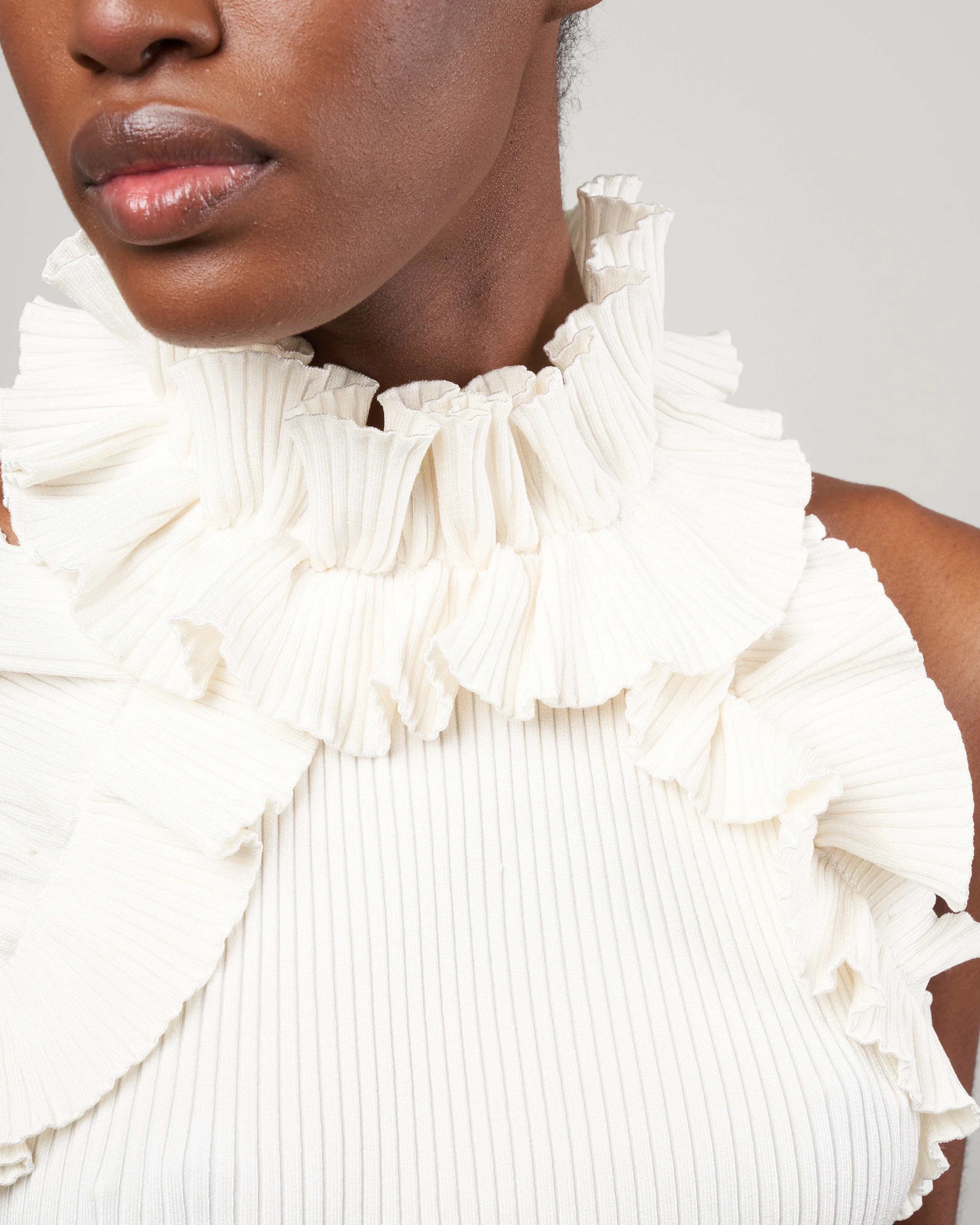 dancer ruffle tank - parchment - Image 5