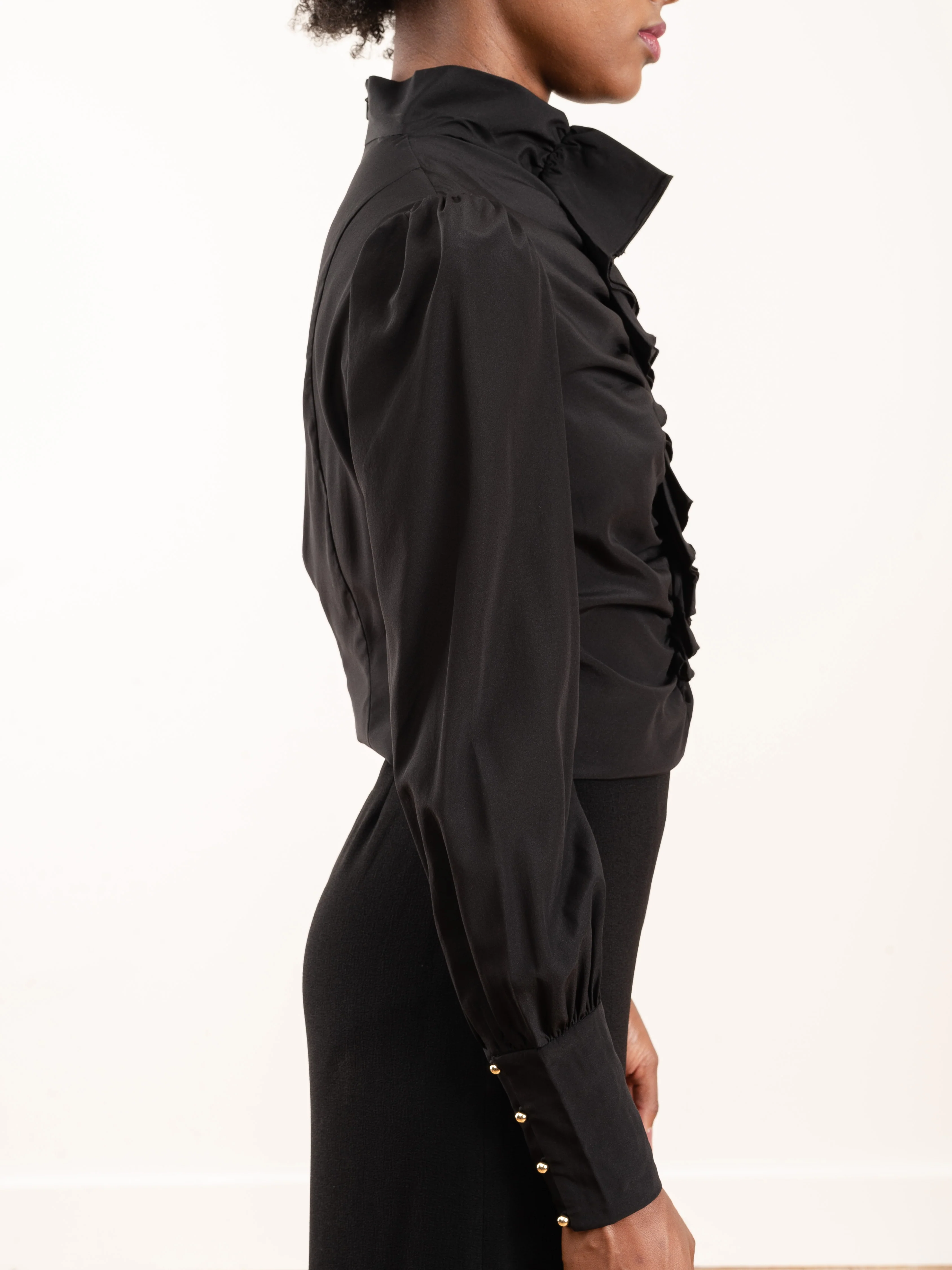 espionage cinched blouse - black - Image 2
