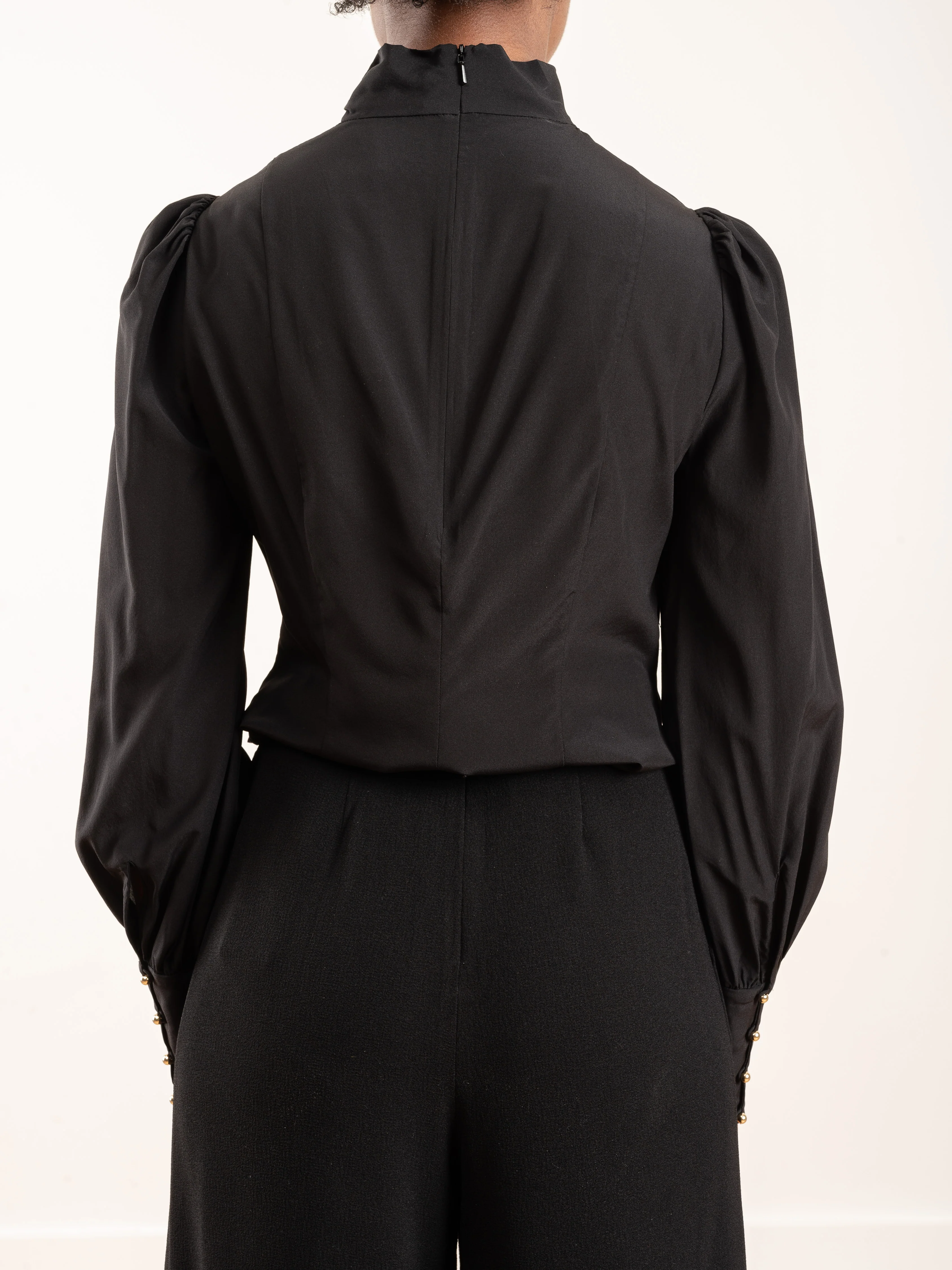 espionage cinched blouse - black - Image 3
