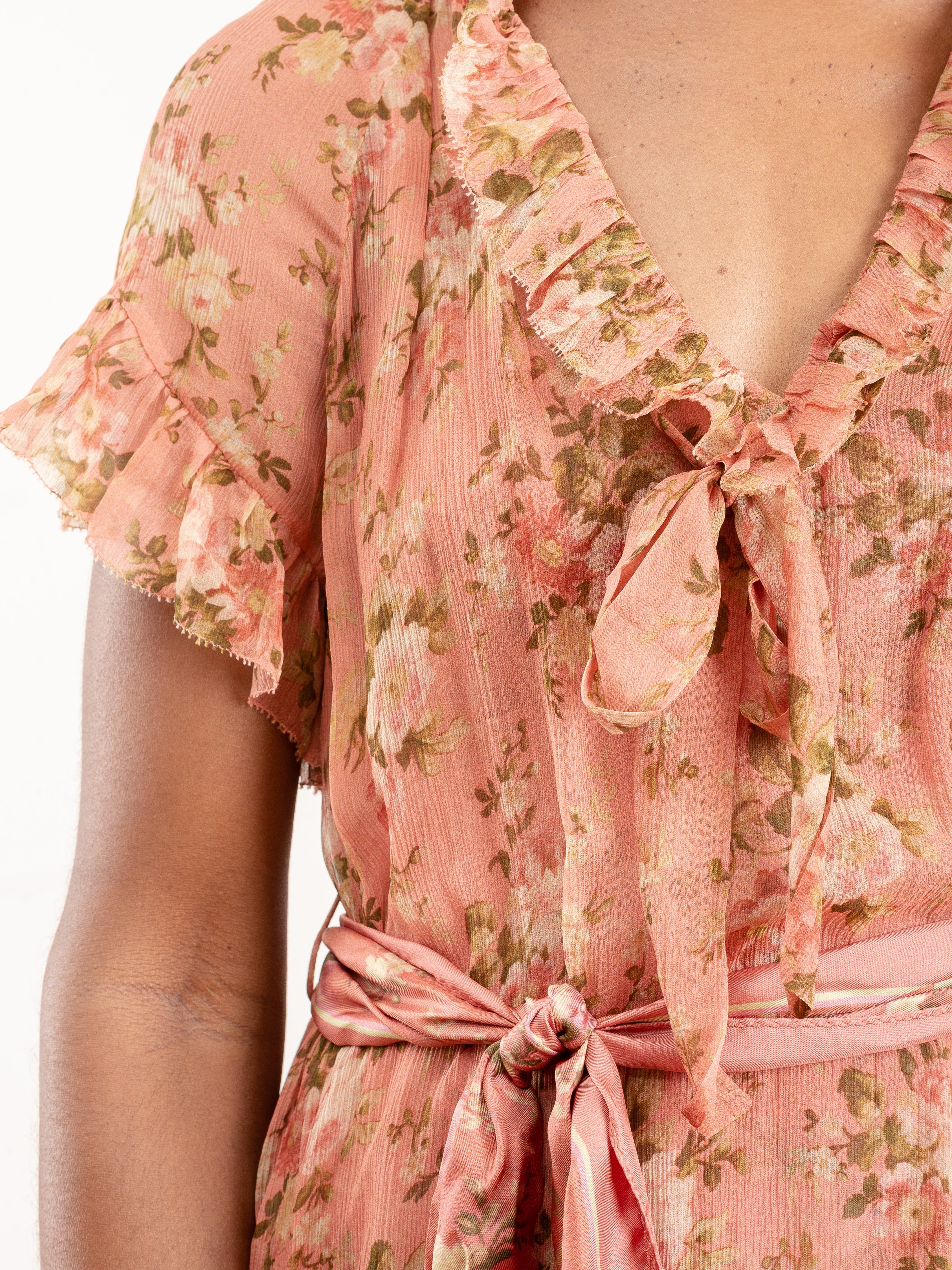 espionage frilled dress - rosewood floral - Image 5