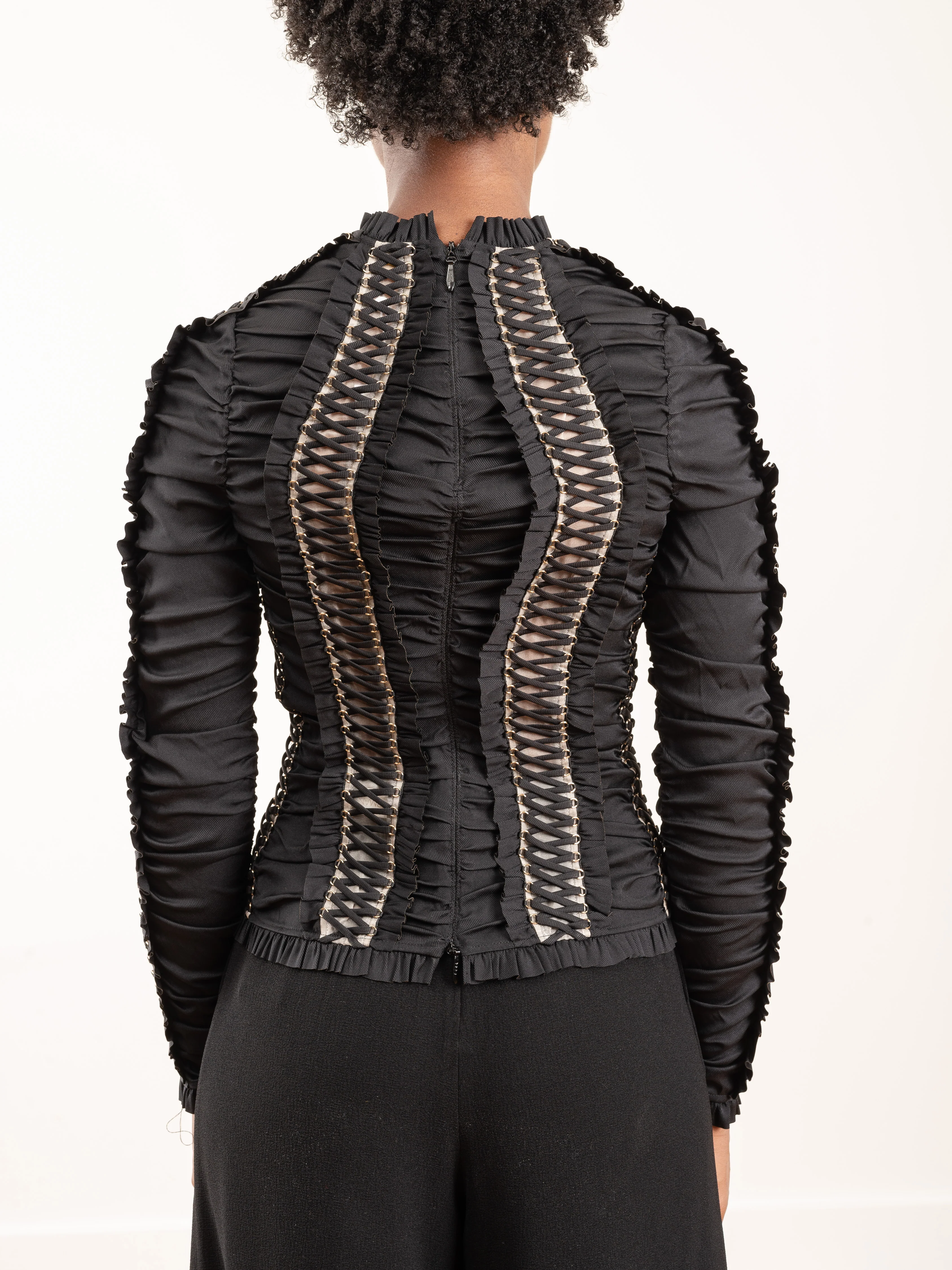 espionage lace-up bodice - black - Image 7