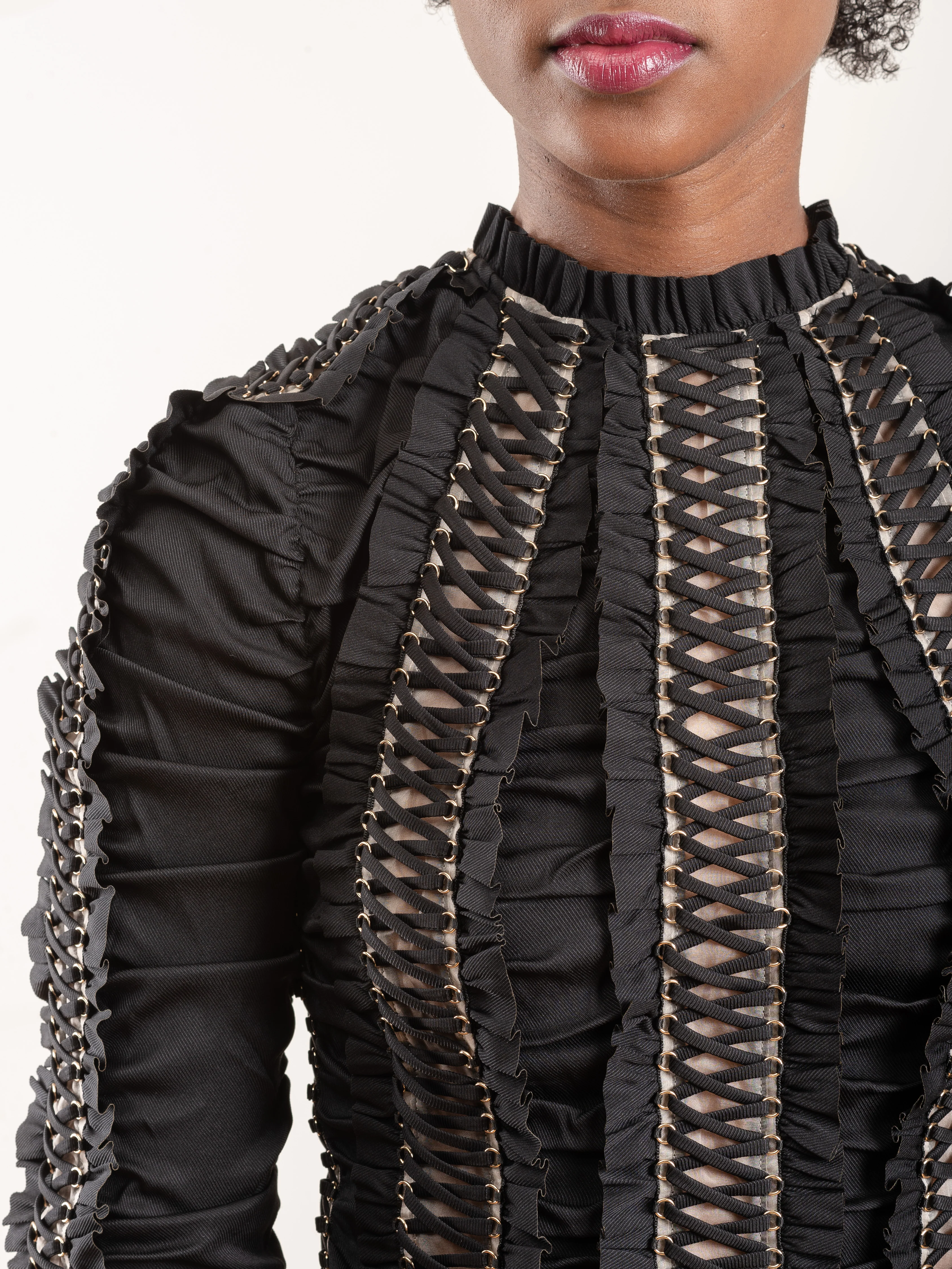 espionage lace-up bodice - black - Image 8