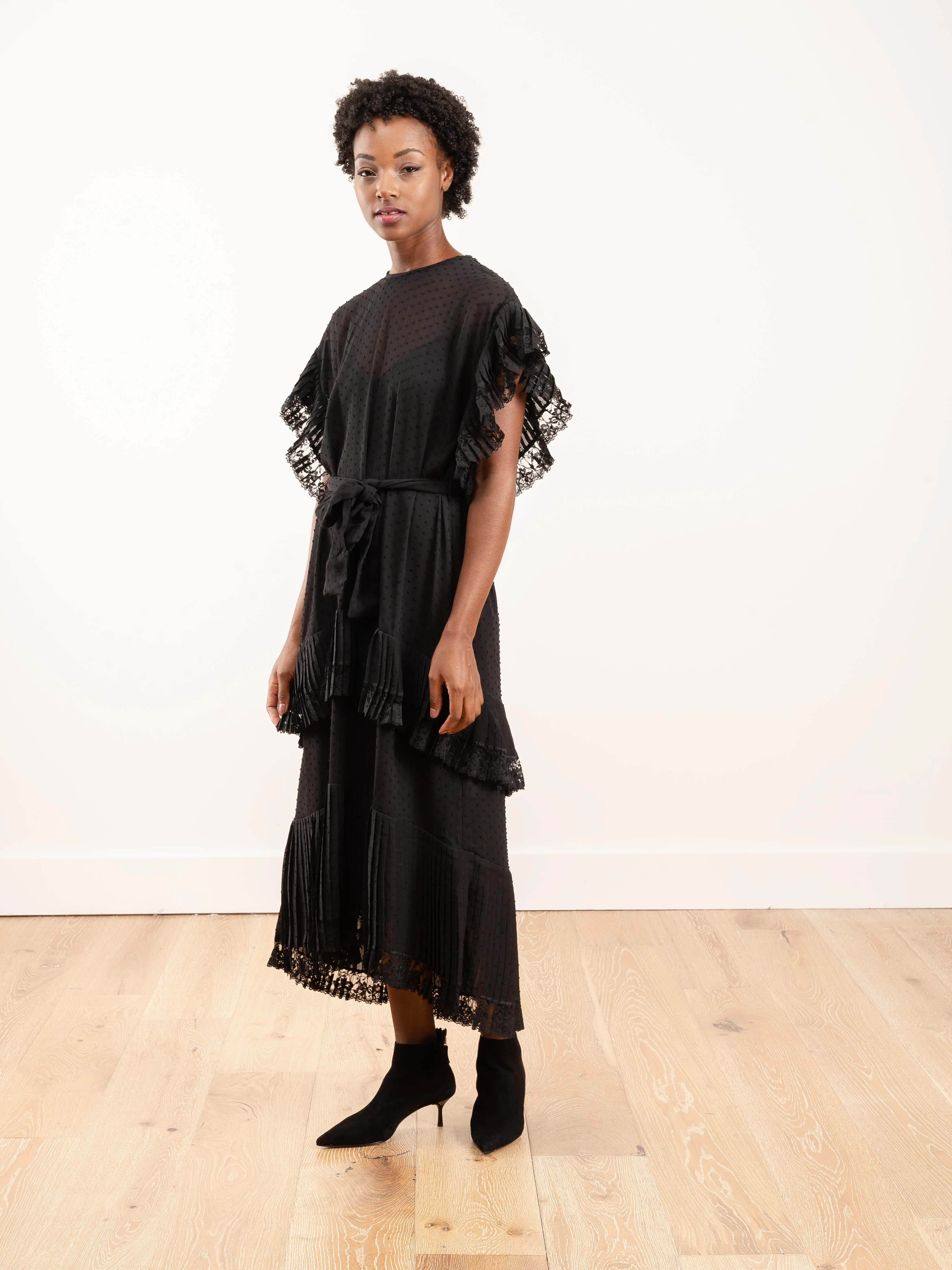 espionage pleat frill midi dress - Image 2