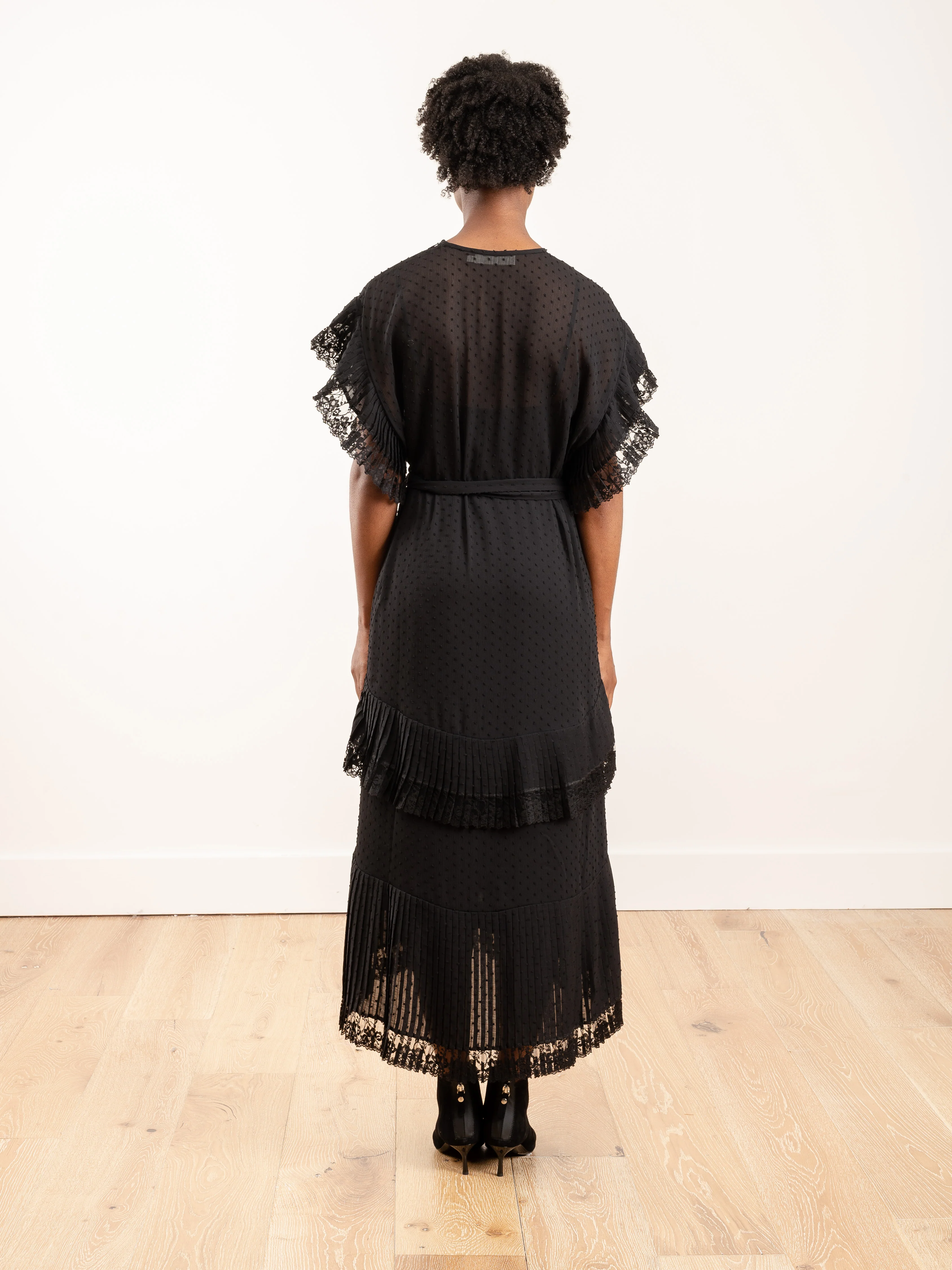 espionage pleat frill midi dress - Image 4