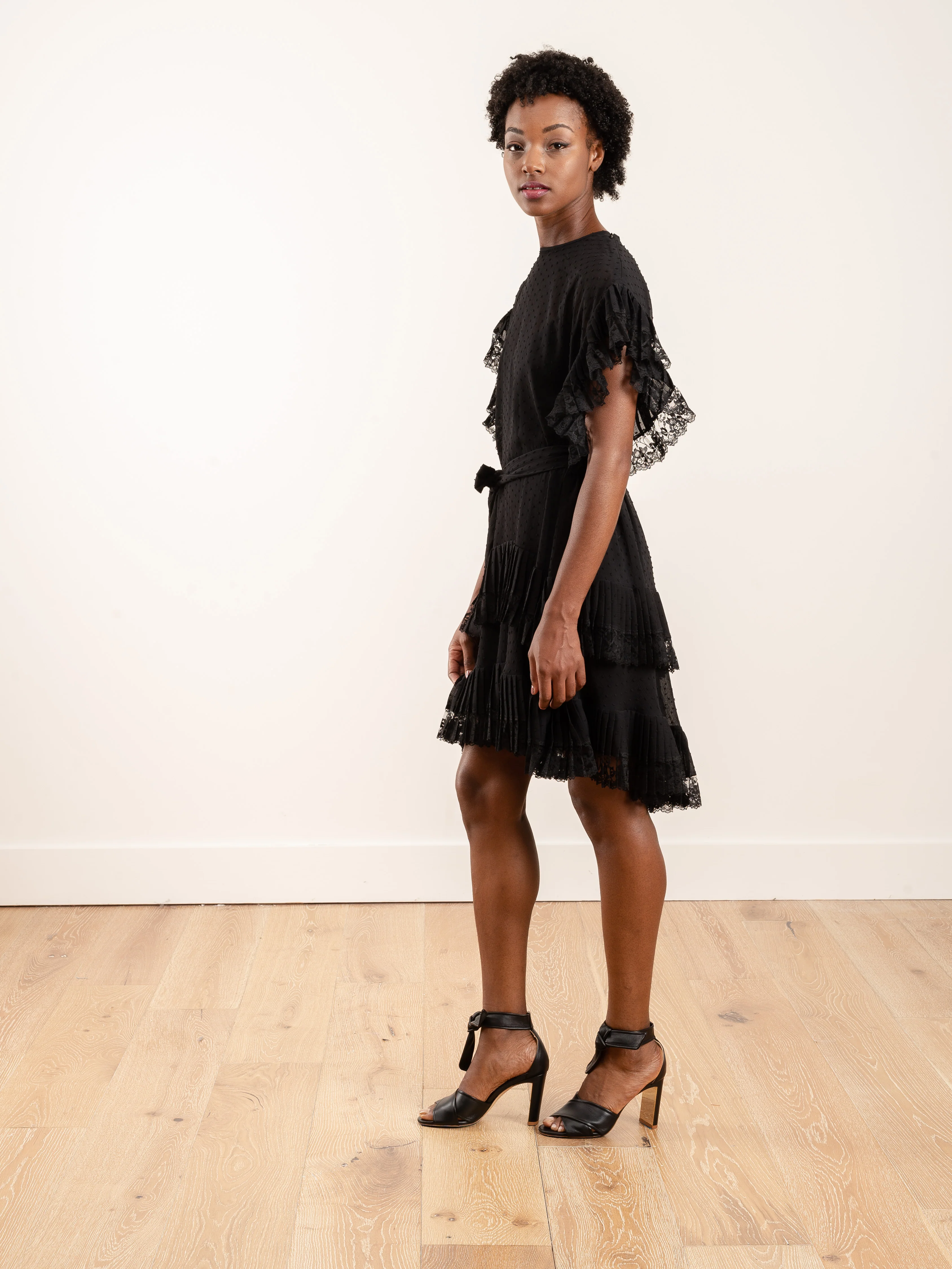 espionage pleat frill mini - black - Image 2