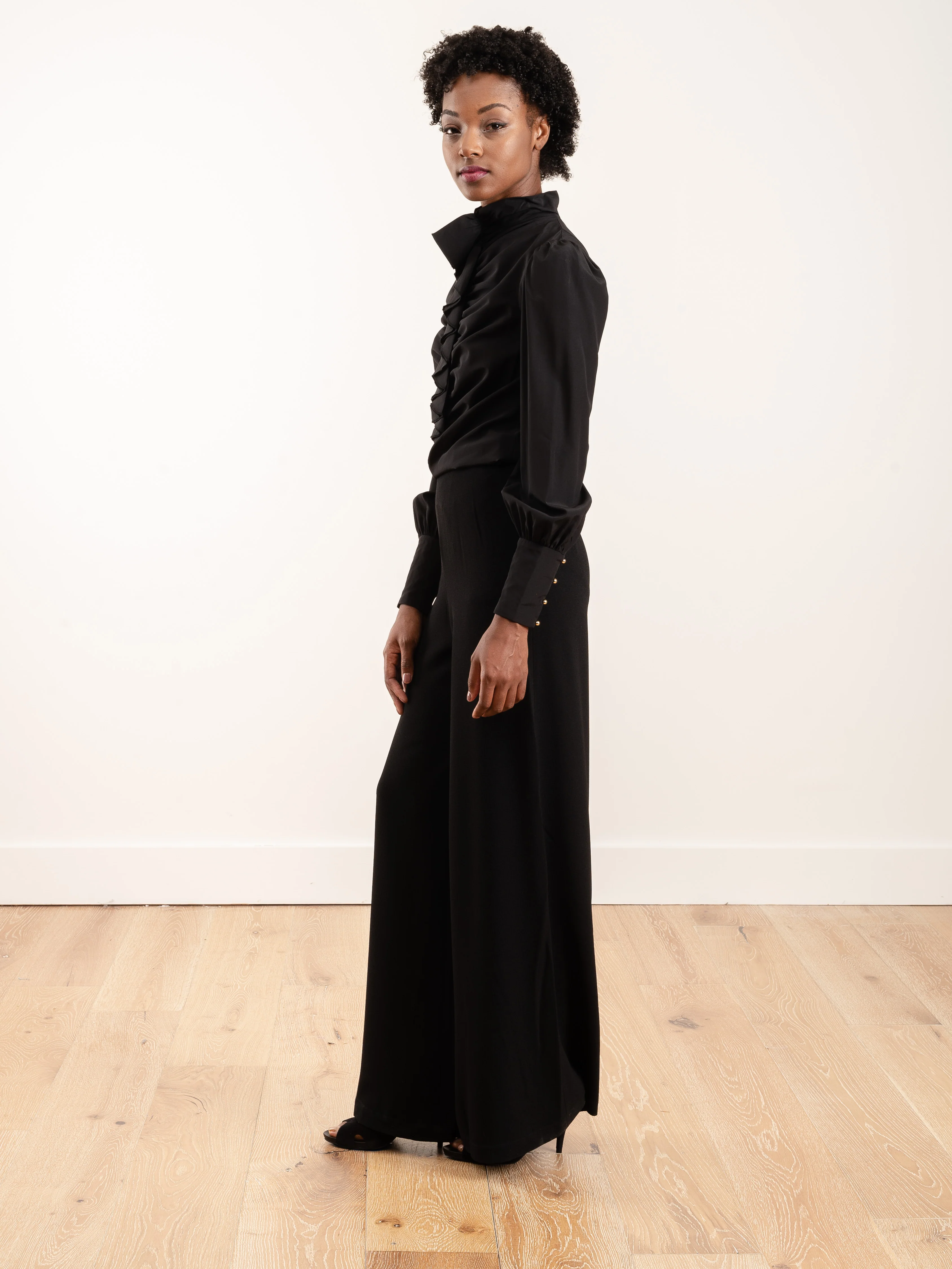 espionage wide leg trouser - black - Image 2