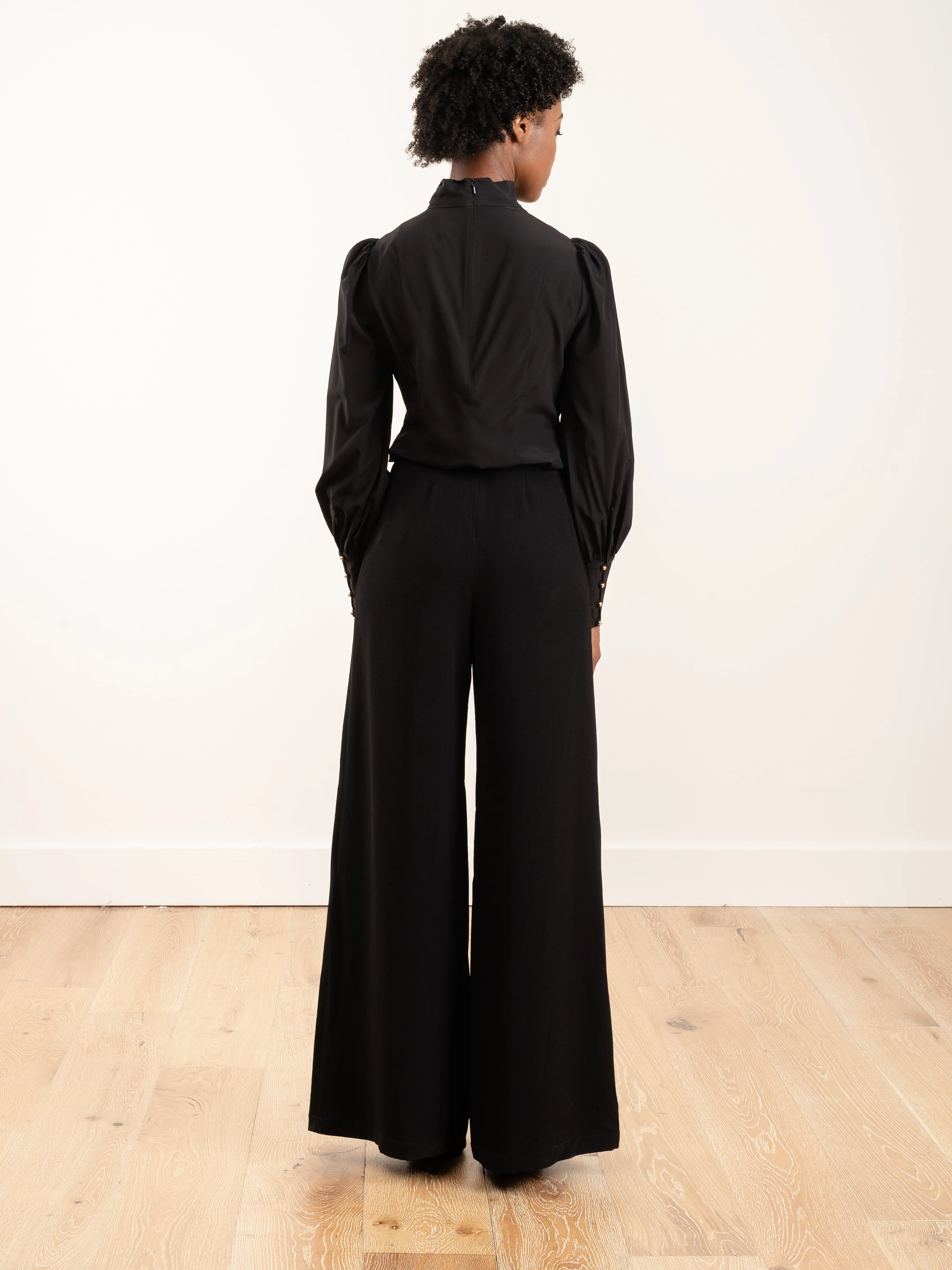 espionage wide leg trouser - black - Image 3