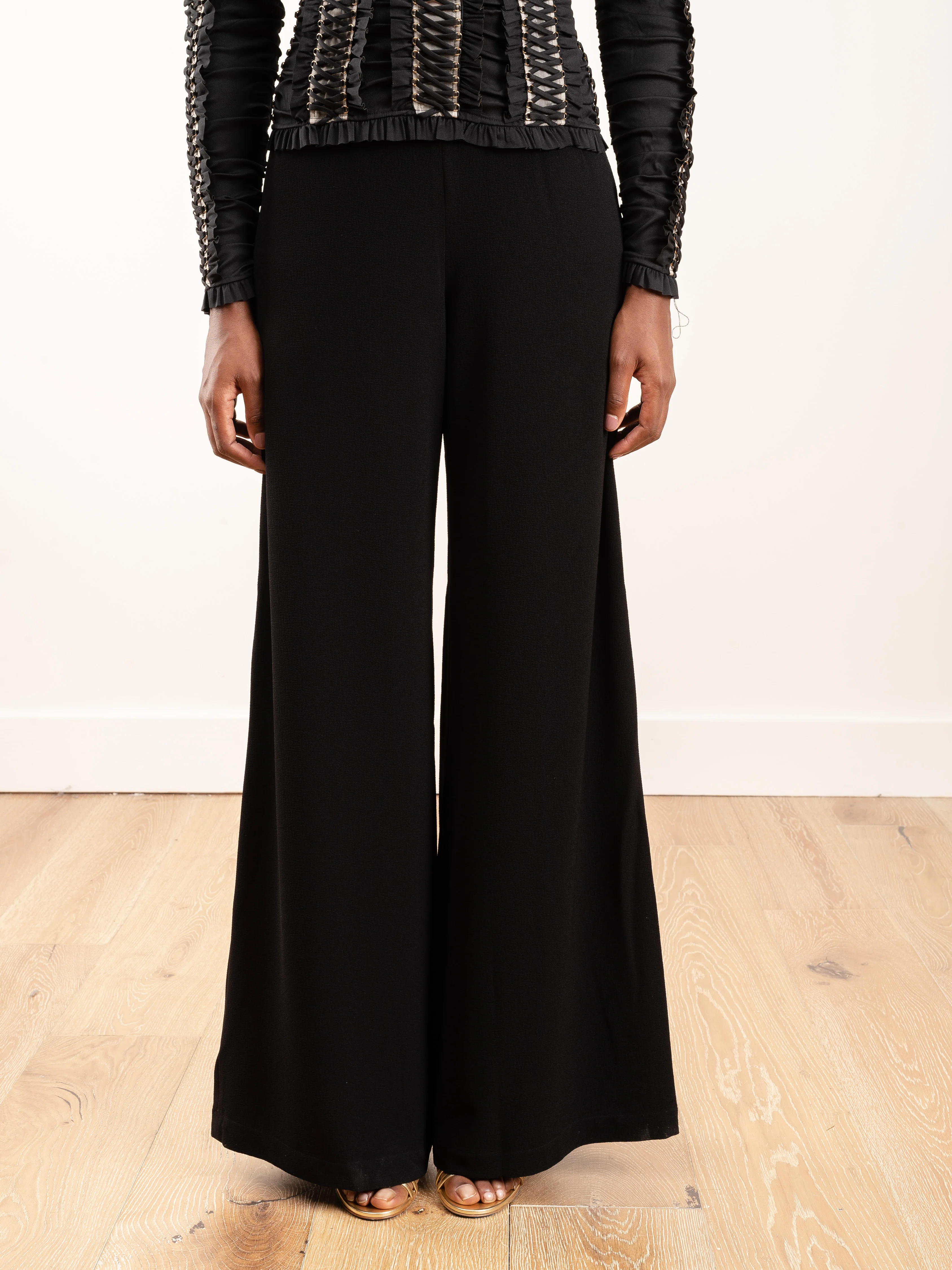 espionage wide leg trouser - black - Image 4