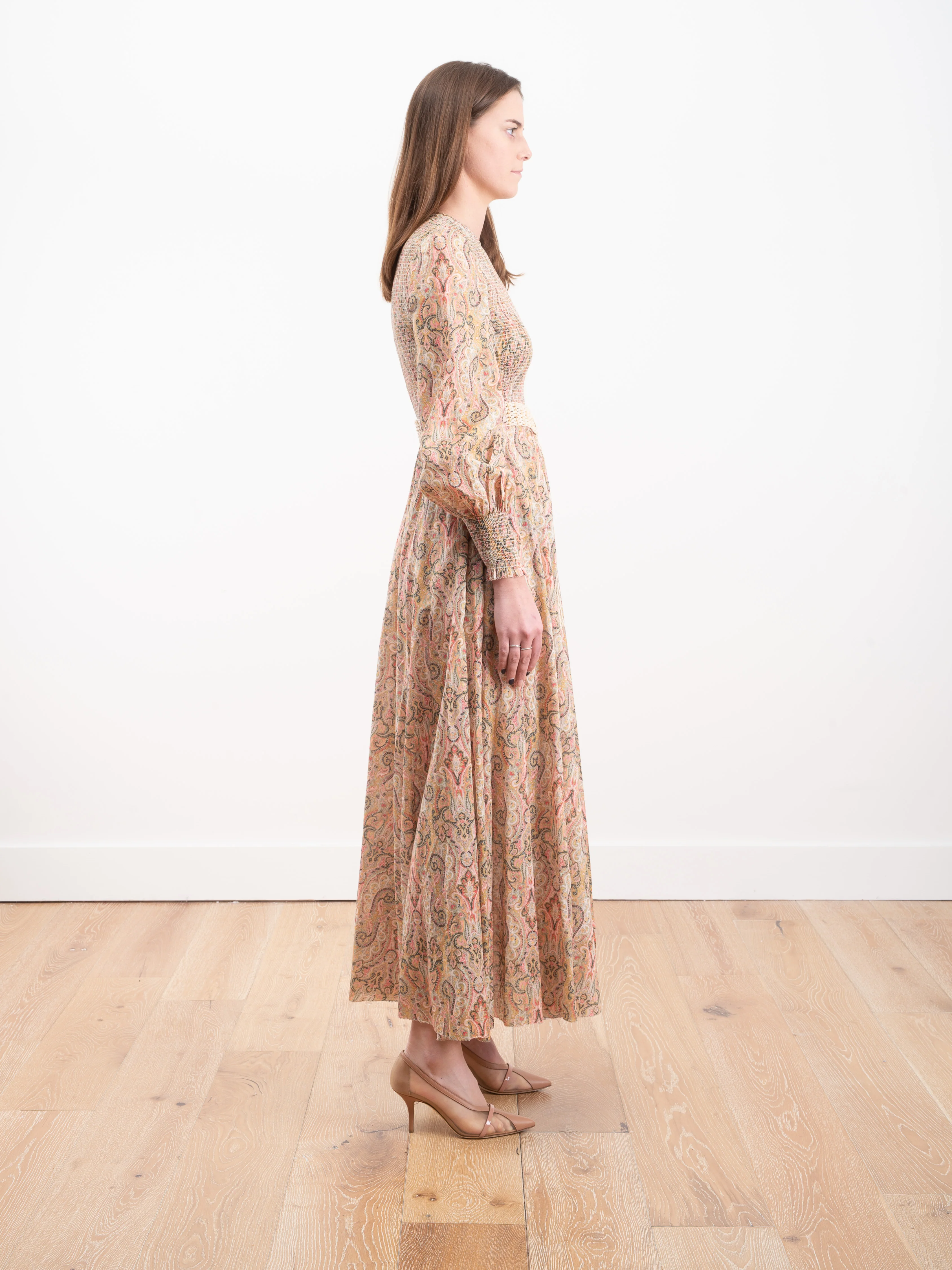 freja shirred long dress - jadore paisley - Image 2