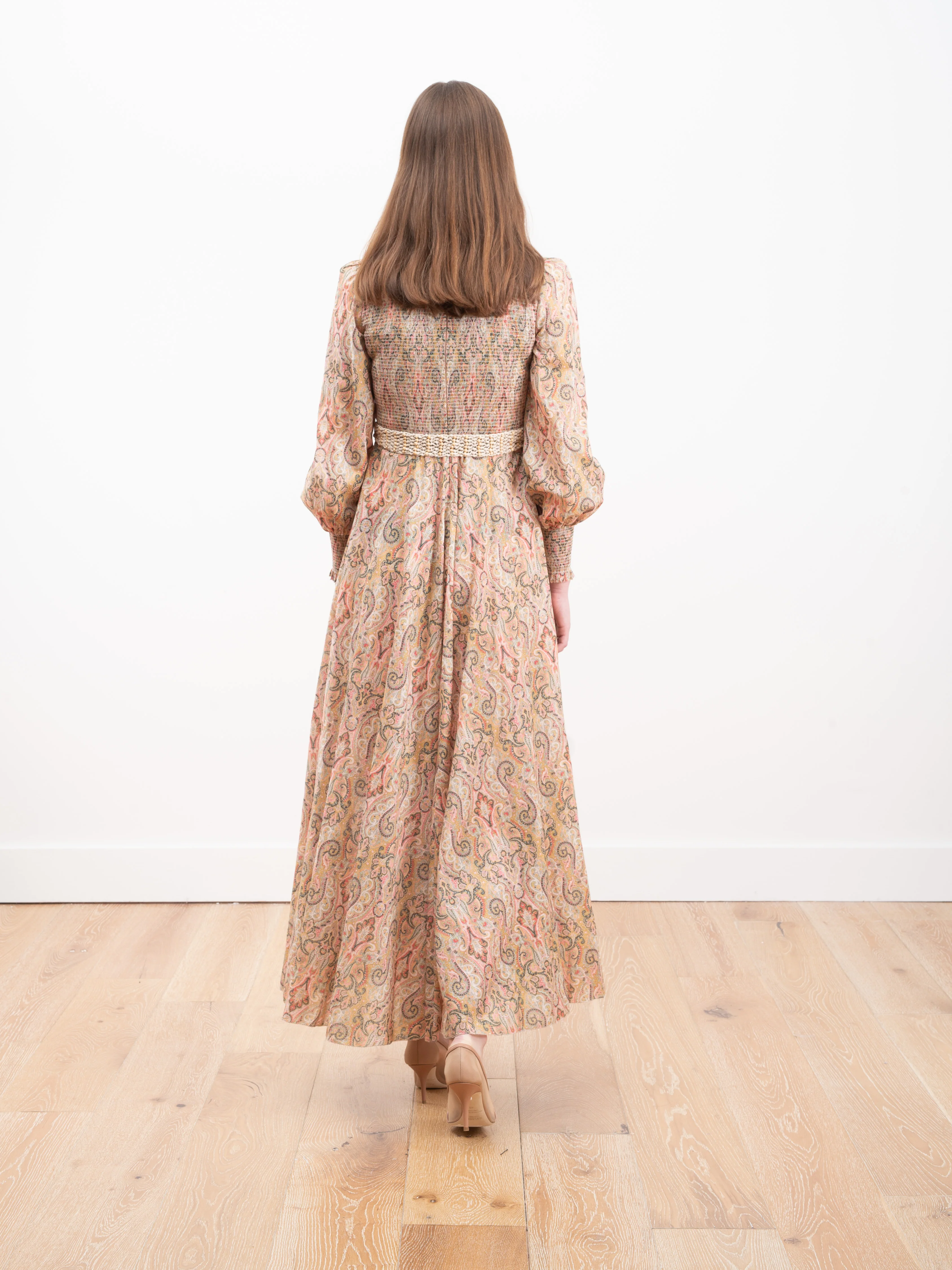 freja shirred long dress - jadore paisley - Image 3