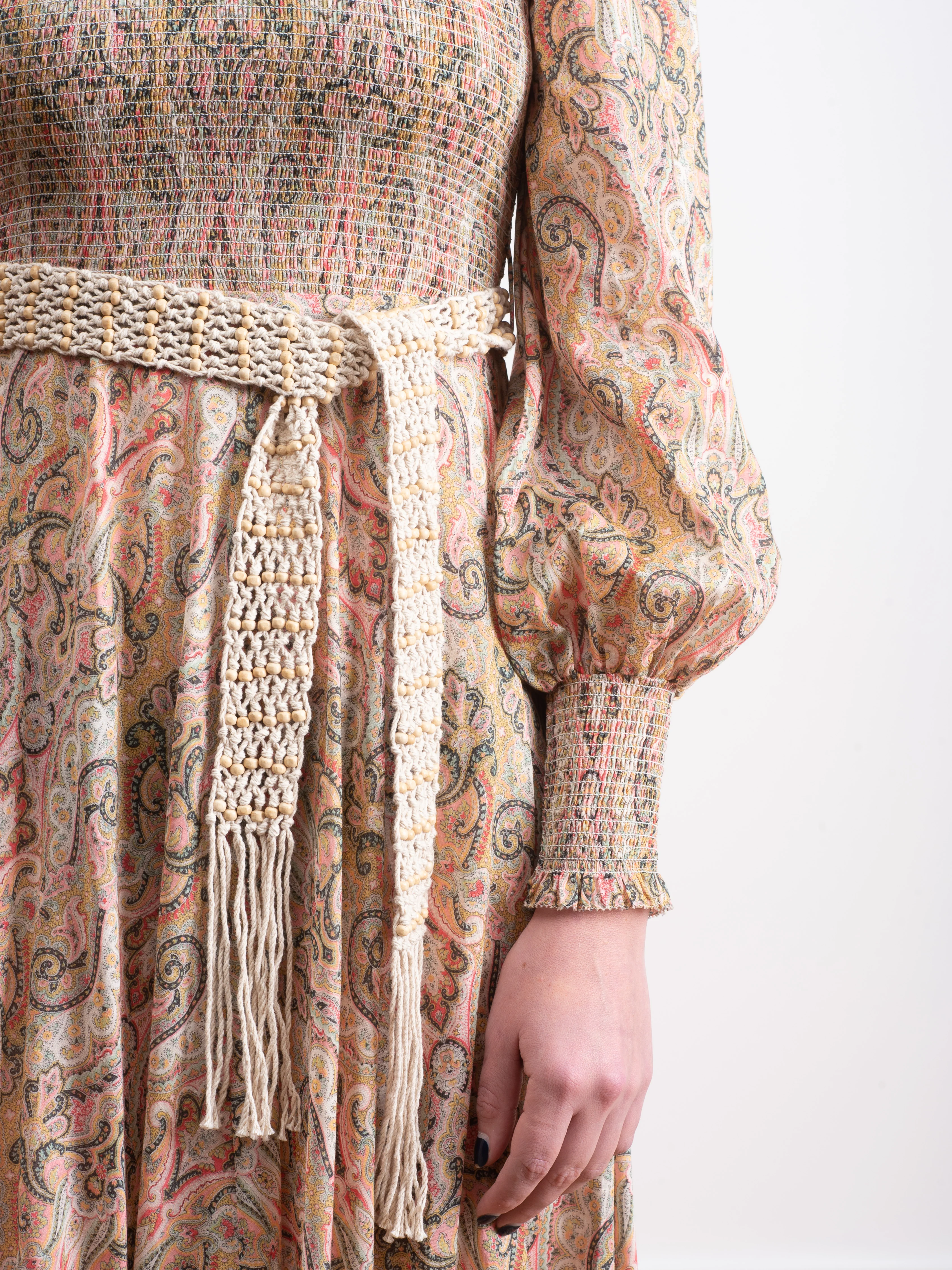 freja shirred long dress - jadore paisley - Image 4