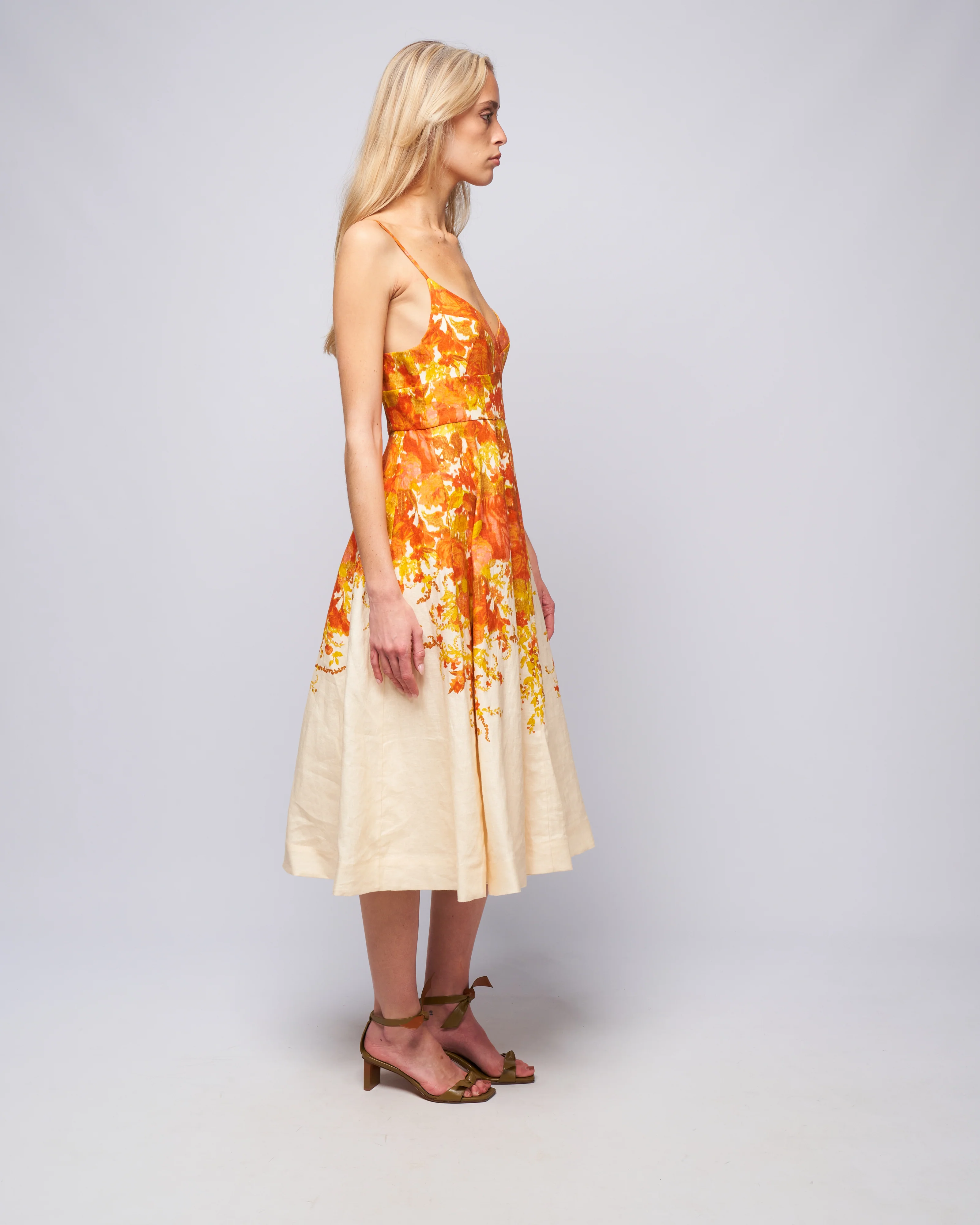 high tide picnic dress - citrus ikat floral - Image 3