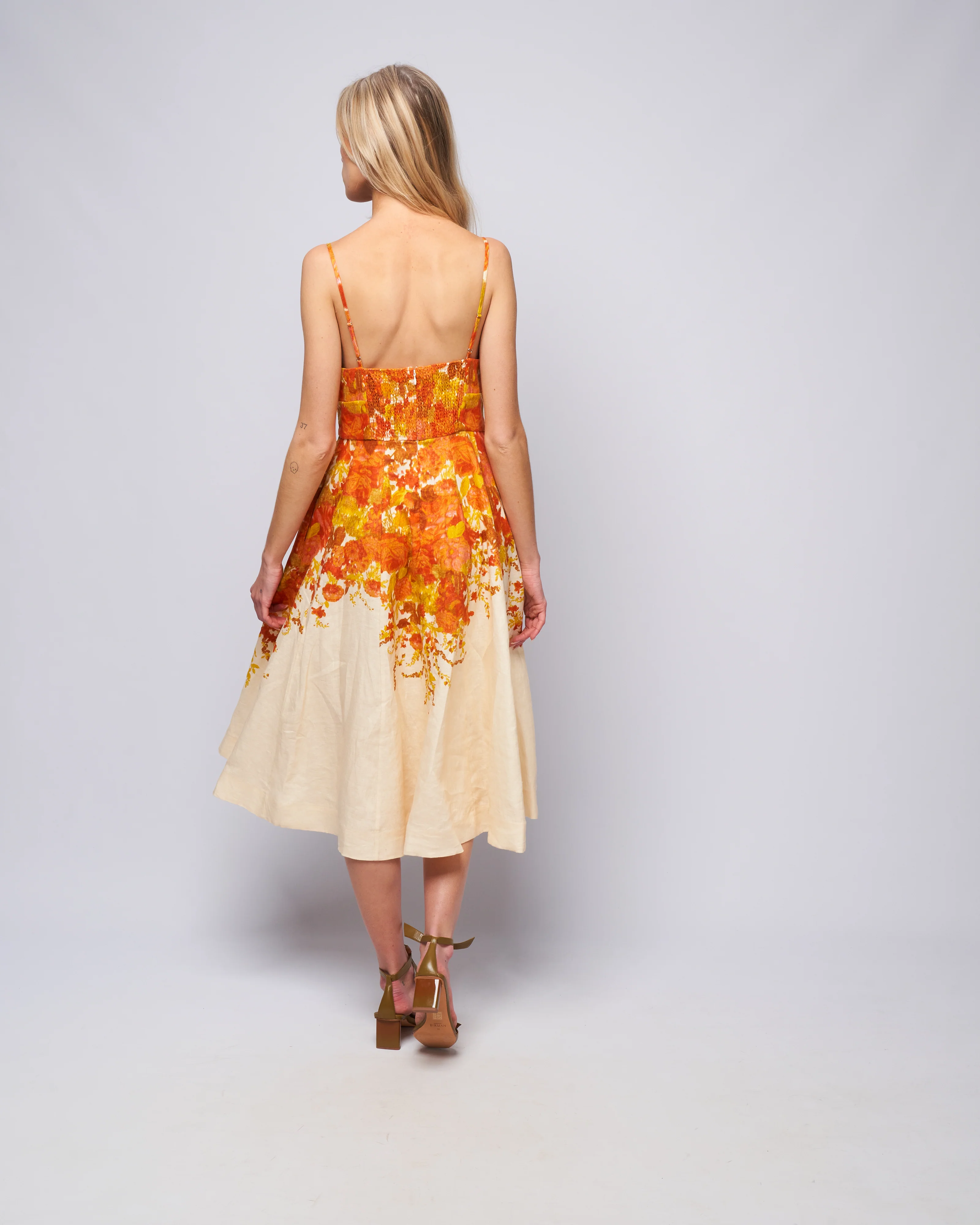 high tide picnic dress - citrus ikat floral - Image 4