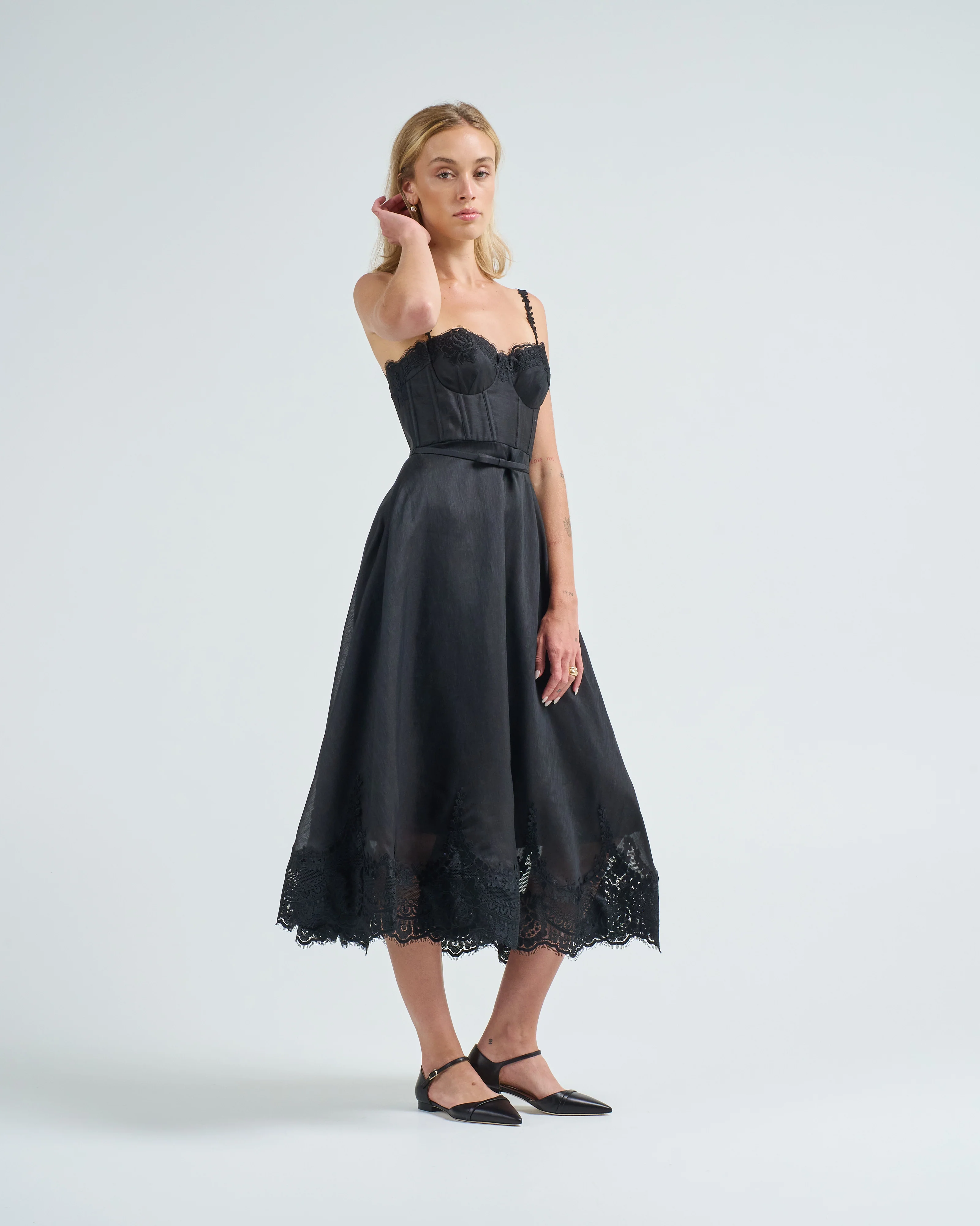 hypnotic lace trim gown - Image 3